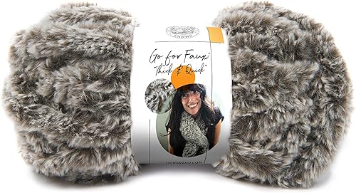 Miniatura 9 de Lion Brand Yarn Go for Hilo voluminoso sintético, grueso y rápido, Chinchilla, 72 pies (paquete de 1 madeja)