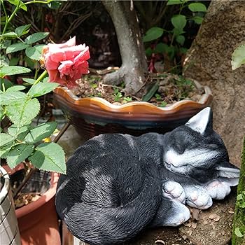 Amazon.co.jp: ガーデニング雑貨 猫 ガーデンオブジェ ねこ ネコ