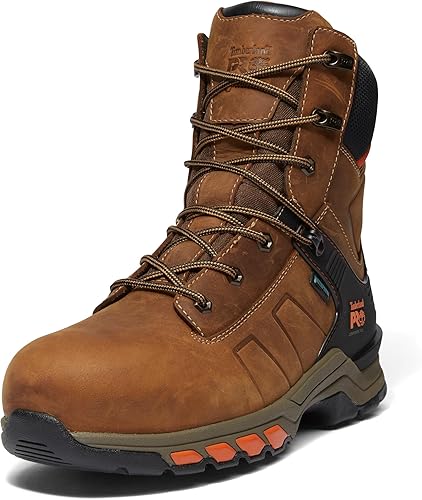 Timberland PRO Botas de trabajo industriales impermeables Hypercharge de 8 pulgadas para hombre