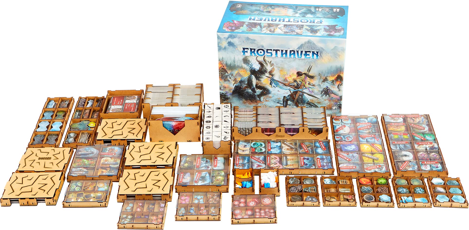 docsmagic.de Organizer Insert for Frosthaven Box, Brown