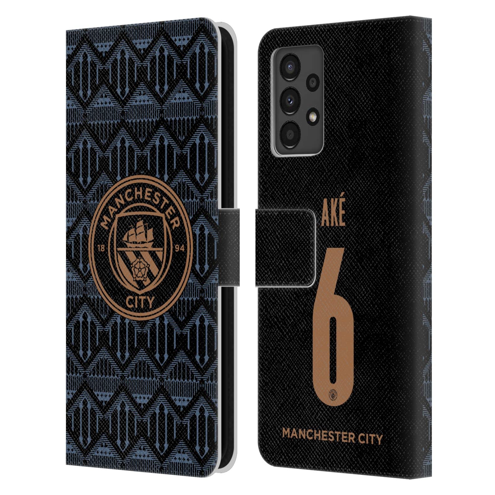 Étui en cuir Samsung Galaxy A13 collection Nathan Aké Man City