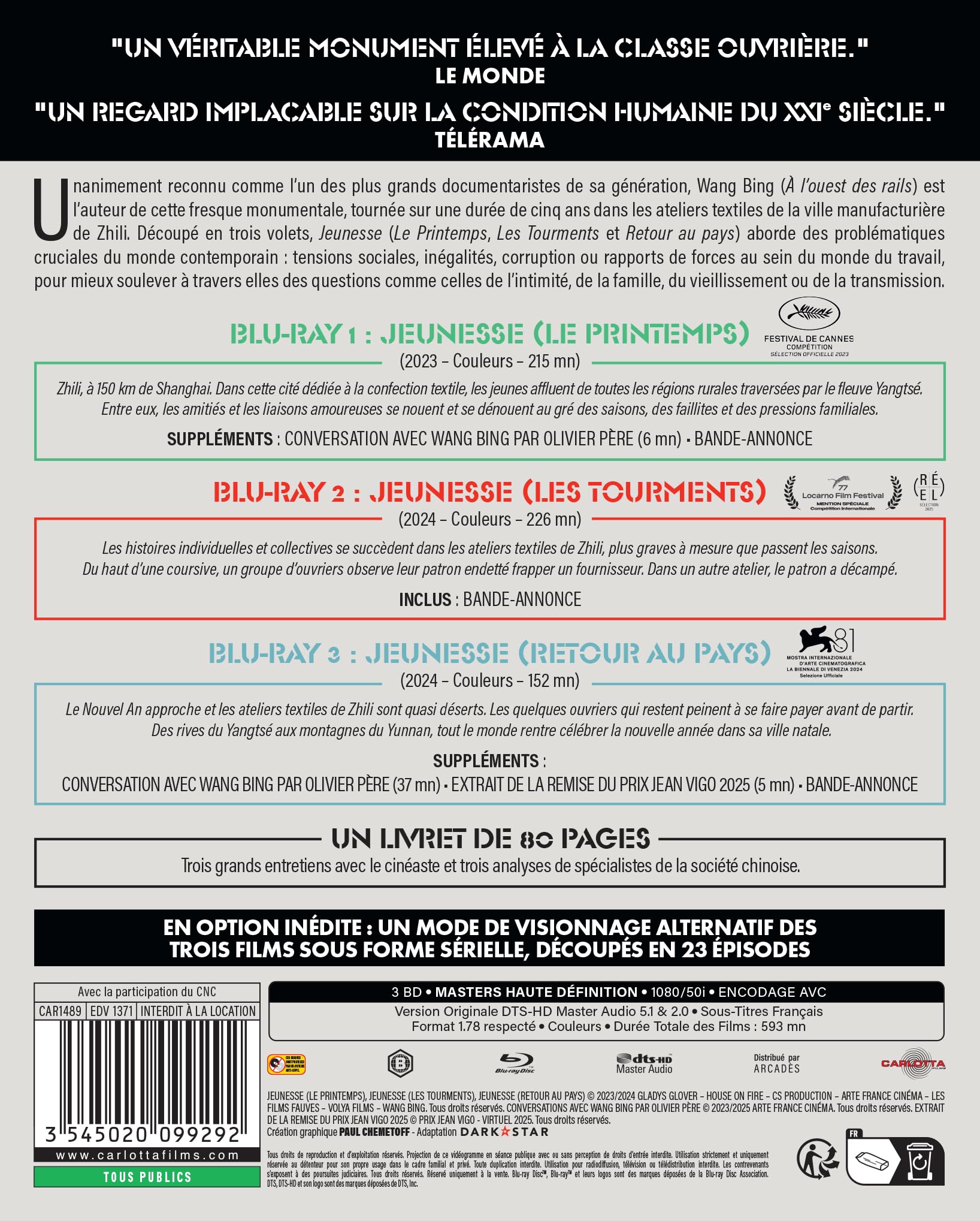 Coffret wang bing (trilogie jeunesse) – 3 Blu-Ray + livret