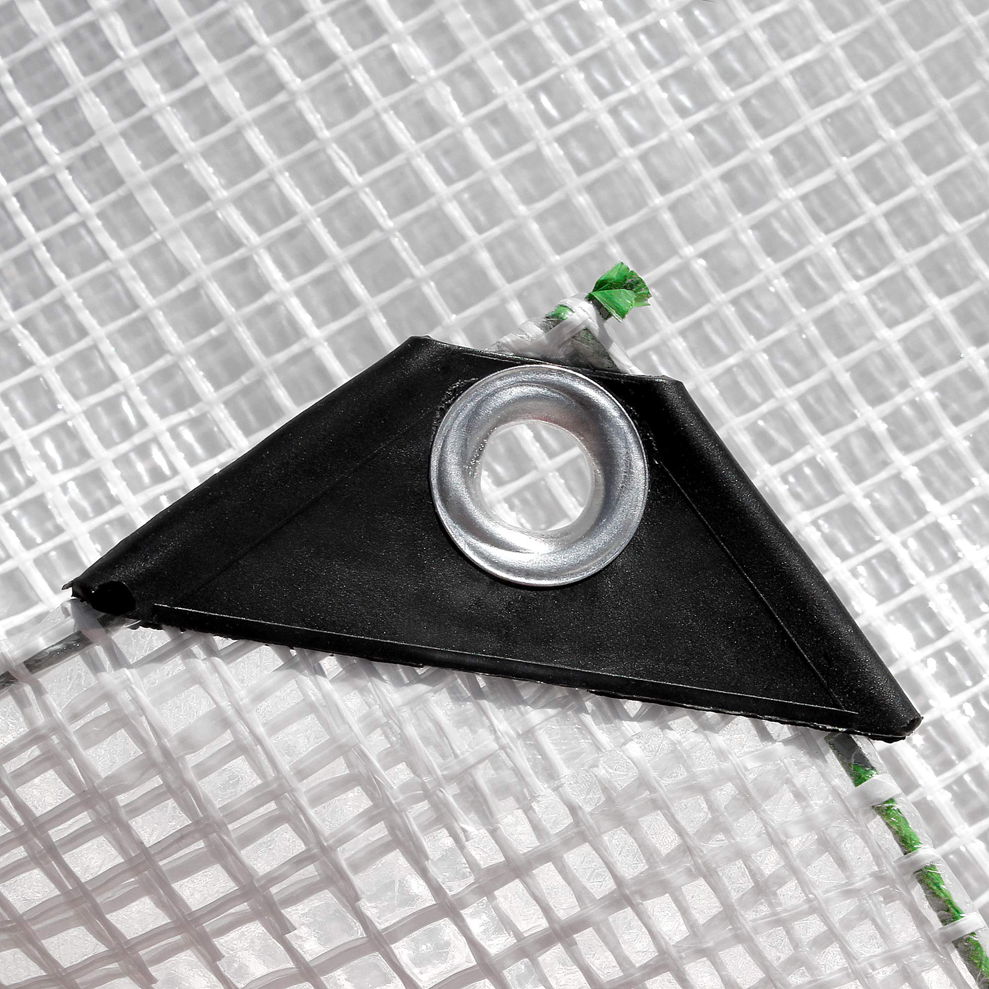 Strengthened Waterproof Tarpaulin with Eyelets, Clear Sheet 100GSM, Premium Quality Cover, Reinforcing Mesh, Ideal to cover Garden Furniture, Camping, Roof Cover ([m] 6 x 8 || 20' x 26')
