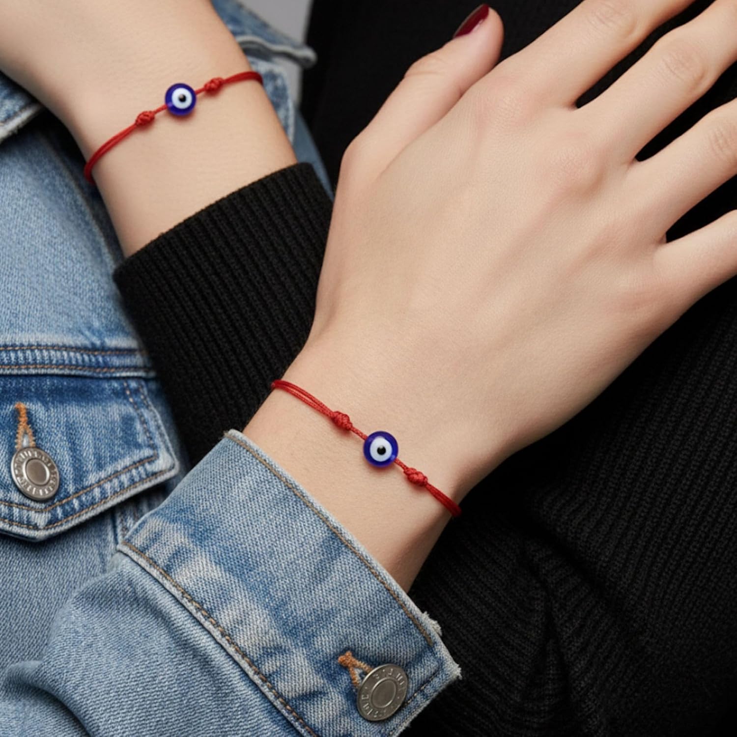 Genuine Evil Eye Protection Bracelet – Adjustable Red String Talisman | Handmade Kabbalah Mal de Ojo with Turkish Glass Bead for Good Luck and Energy Shield - Image 6