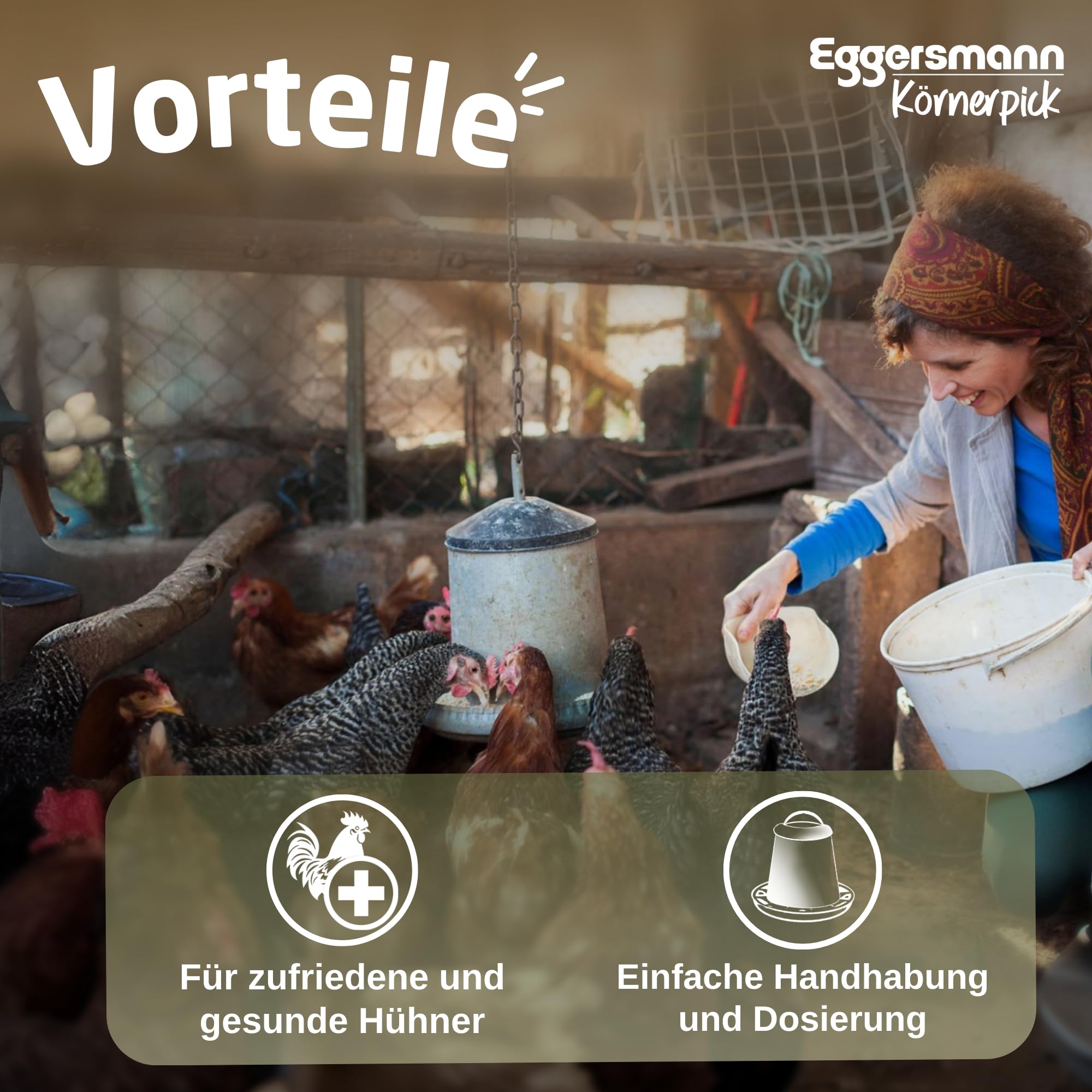 Eggersmann Körnerpick 25 kg Hühnerfutter - Struktur Körnermix Oregano - Hühner Körnerfutter Basic Geflügelfutter - Premium Körnermischung für Hühner Gänse und Enten