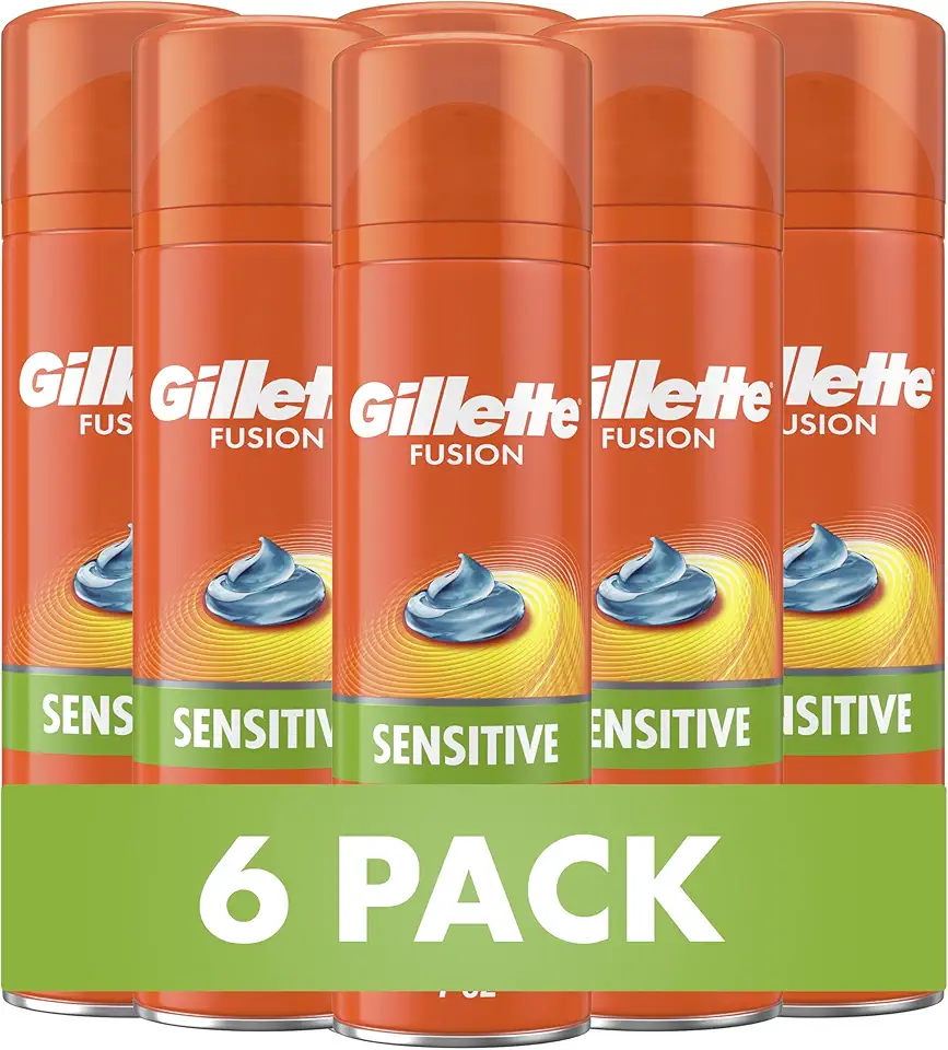 Gillette Fusion5 Ultra Sensitive Shave Gel, 7oz, Pack of 6