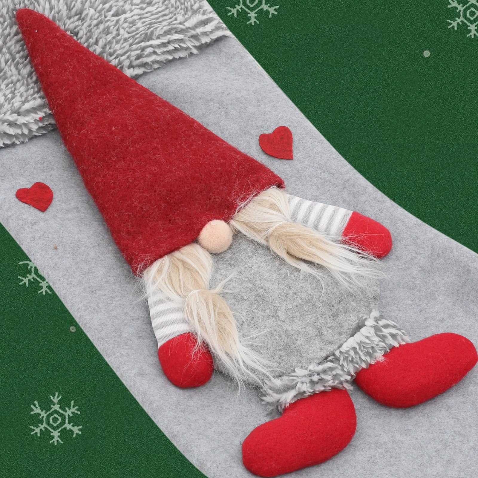 Weihnachtsstrumpf Rugby-Fußball Design - 45x30 Cm Großer Socken Aus Samt Für Geschenke & Deko (1 Stück)