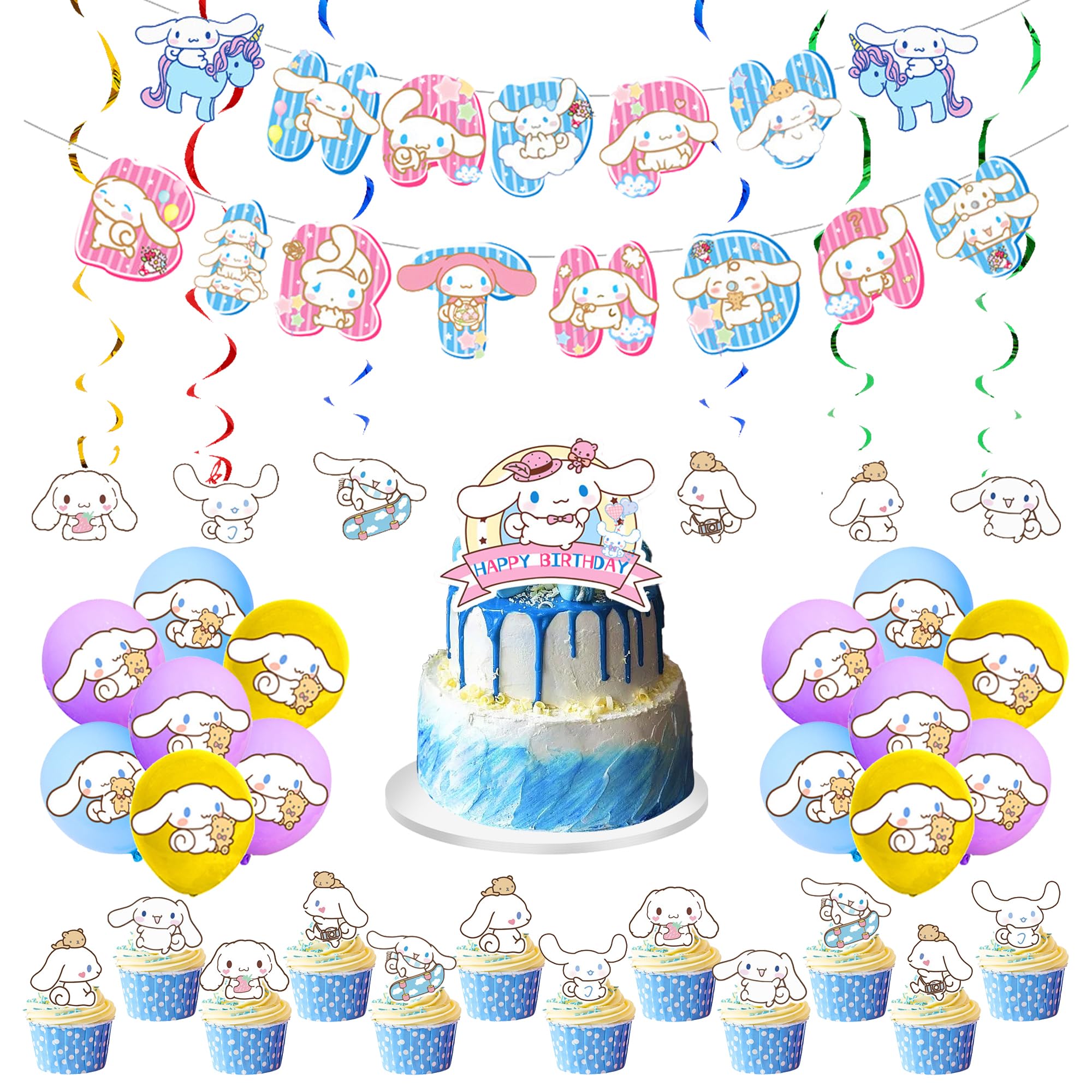Buy RZDQZYSanrio Birthday Decorations Cinnamoroll Birthday Decoration