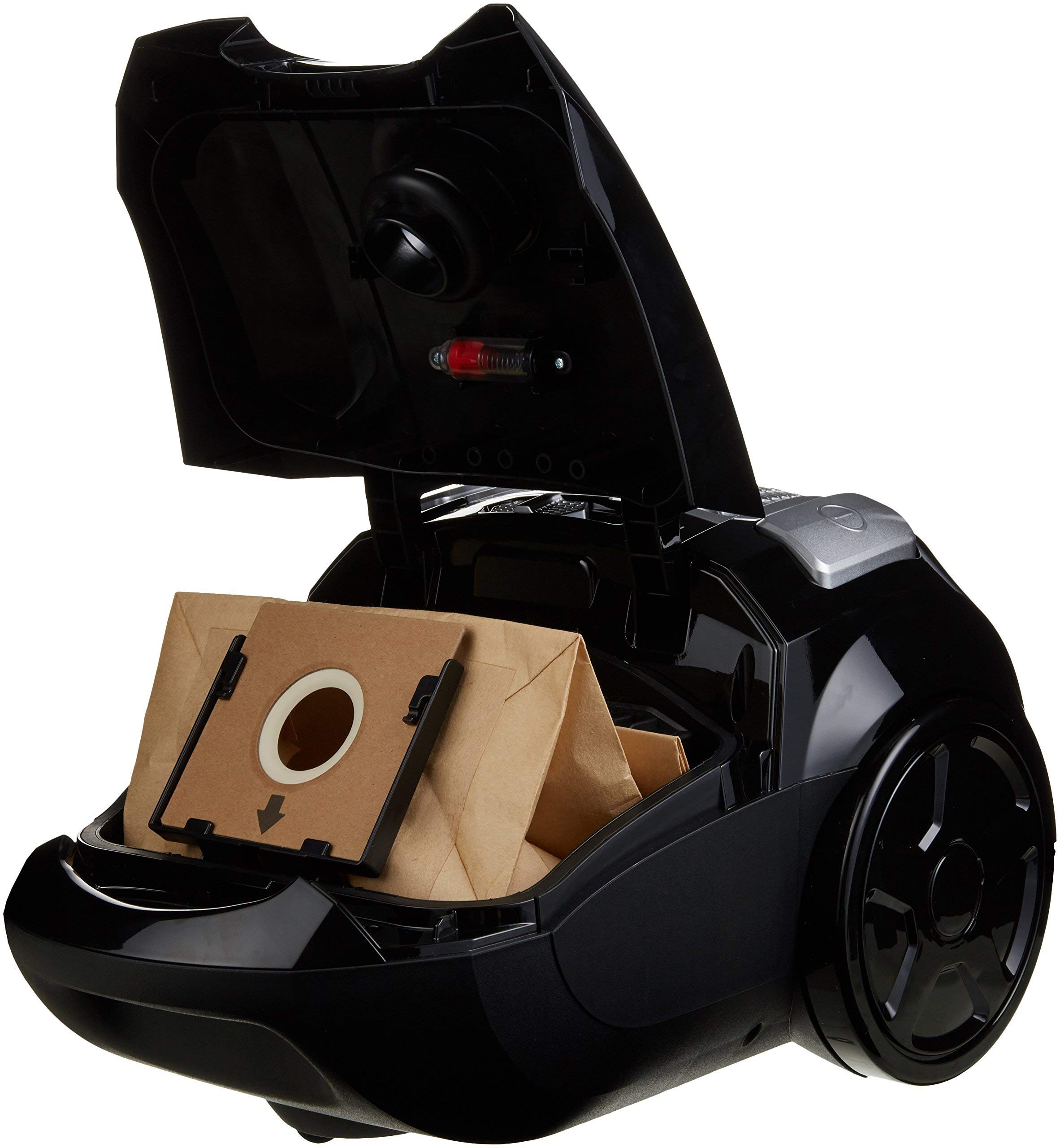 Amazon Basics Potente Aspirapolvere a Cilindro, con Sacchetto, per Pavimenti Duri e Tappeti, con Filtro HEPA e Controllo della Velocità, 700 W, 3.0 l (EU), Nero
