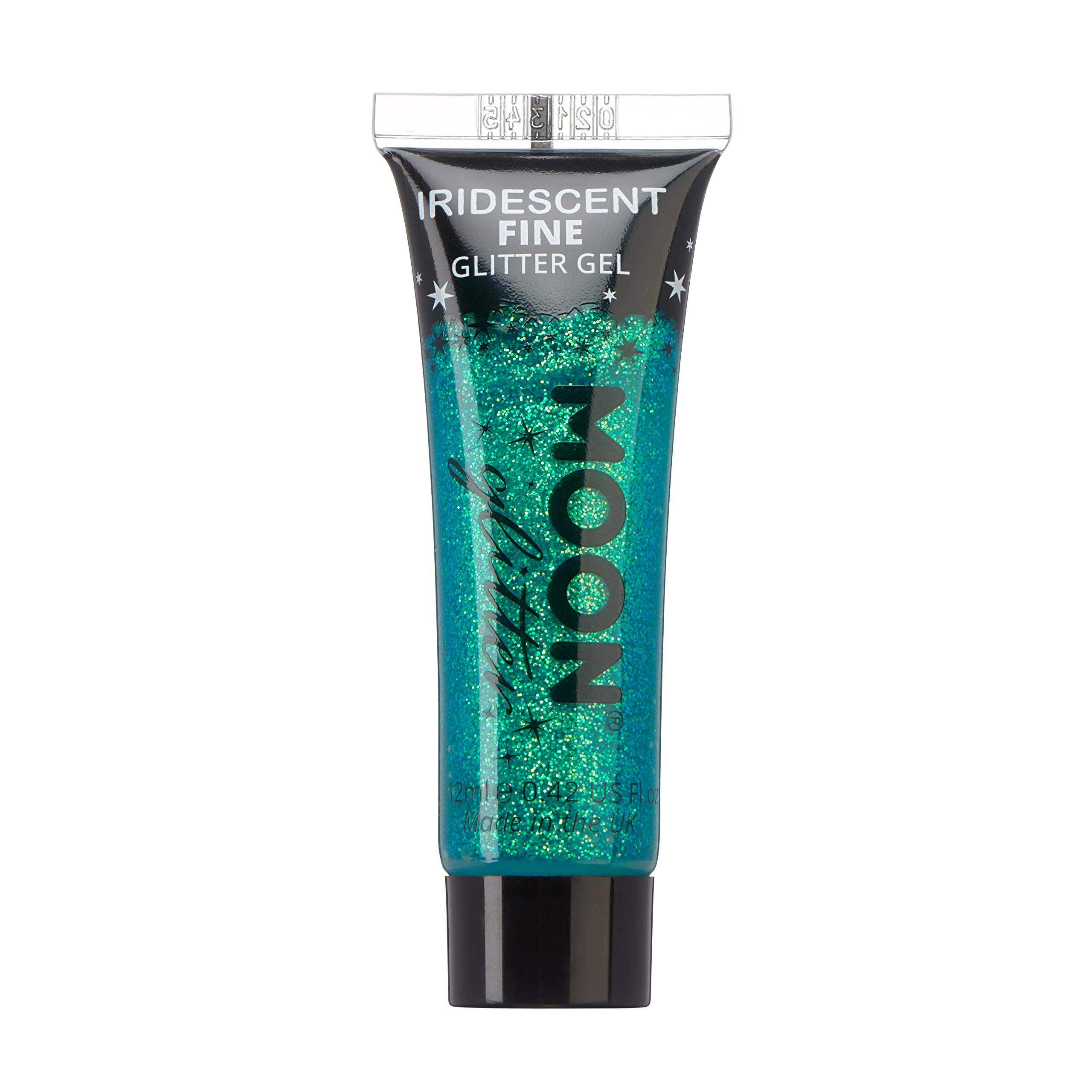 Iridescent Fine Face & Body Glitter Gel by Moon Glitter - 0.40fl oz - Green - Glitter Face Paint