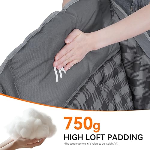 Miniatura 7 de Silla de campamento de gran tamaño, acolchadas, sillas de campamento plegables de alta resistencia con portavasos y bolsa enfriadora, silla de