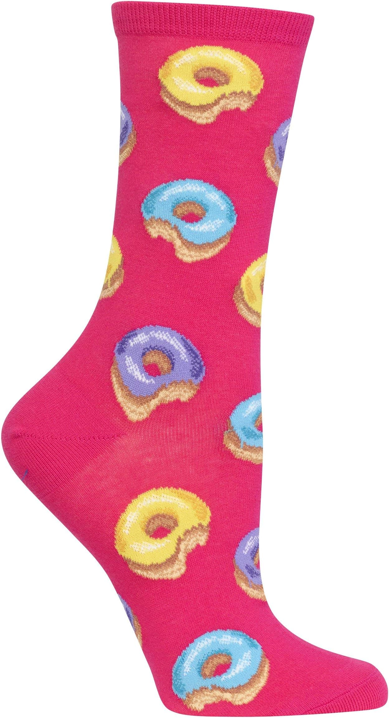 Hot SoxWomen's Fun Food & Drink Crew Socks-1 Pair Pack-Cool & Cute Pop Culture Novelty Gifts