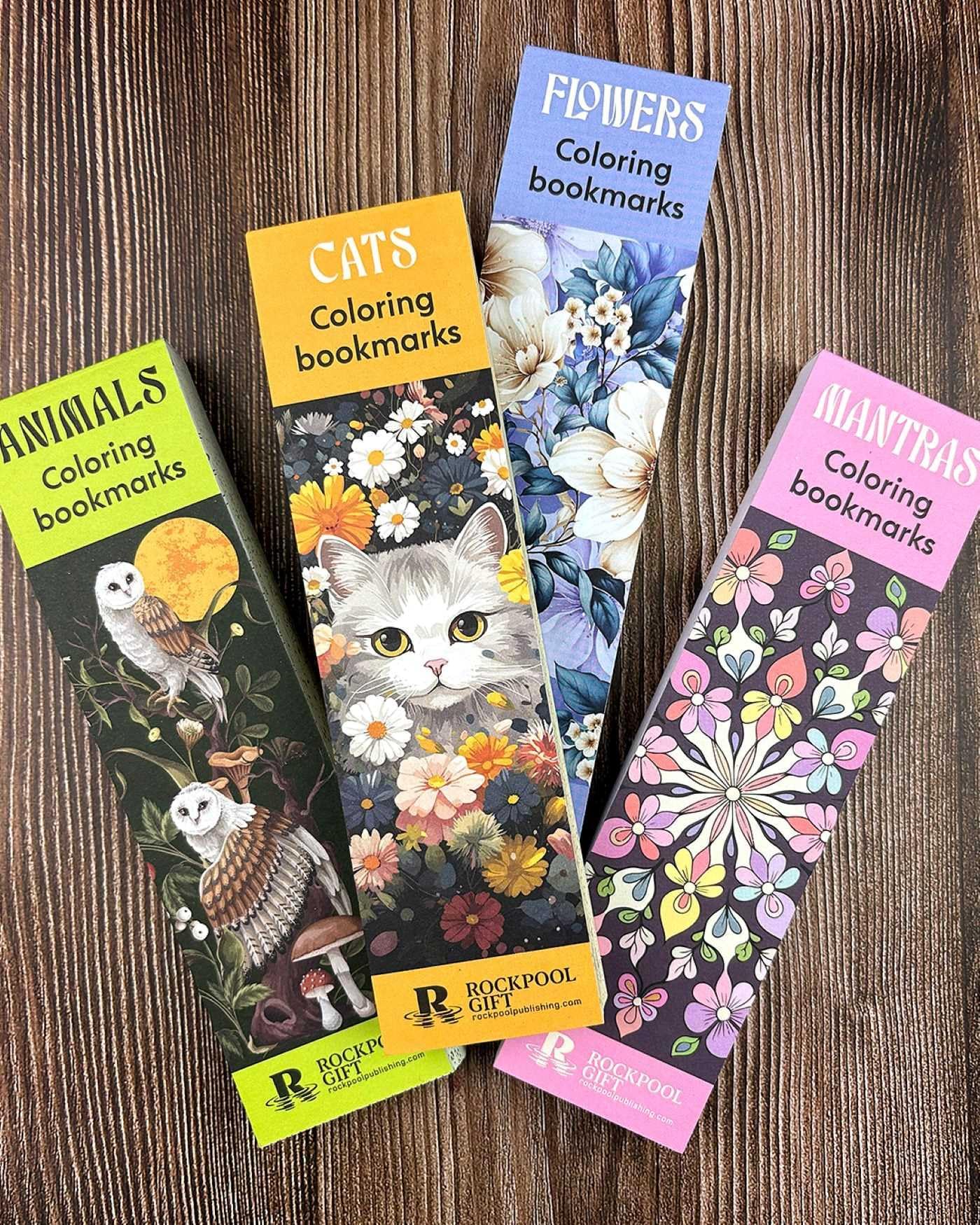 Flowers Coloring Bookmarks