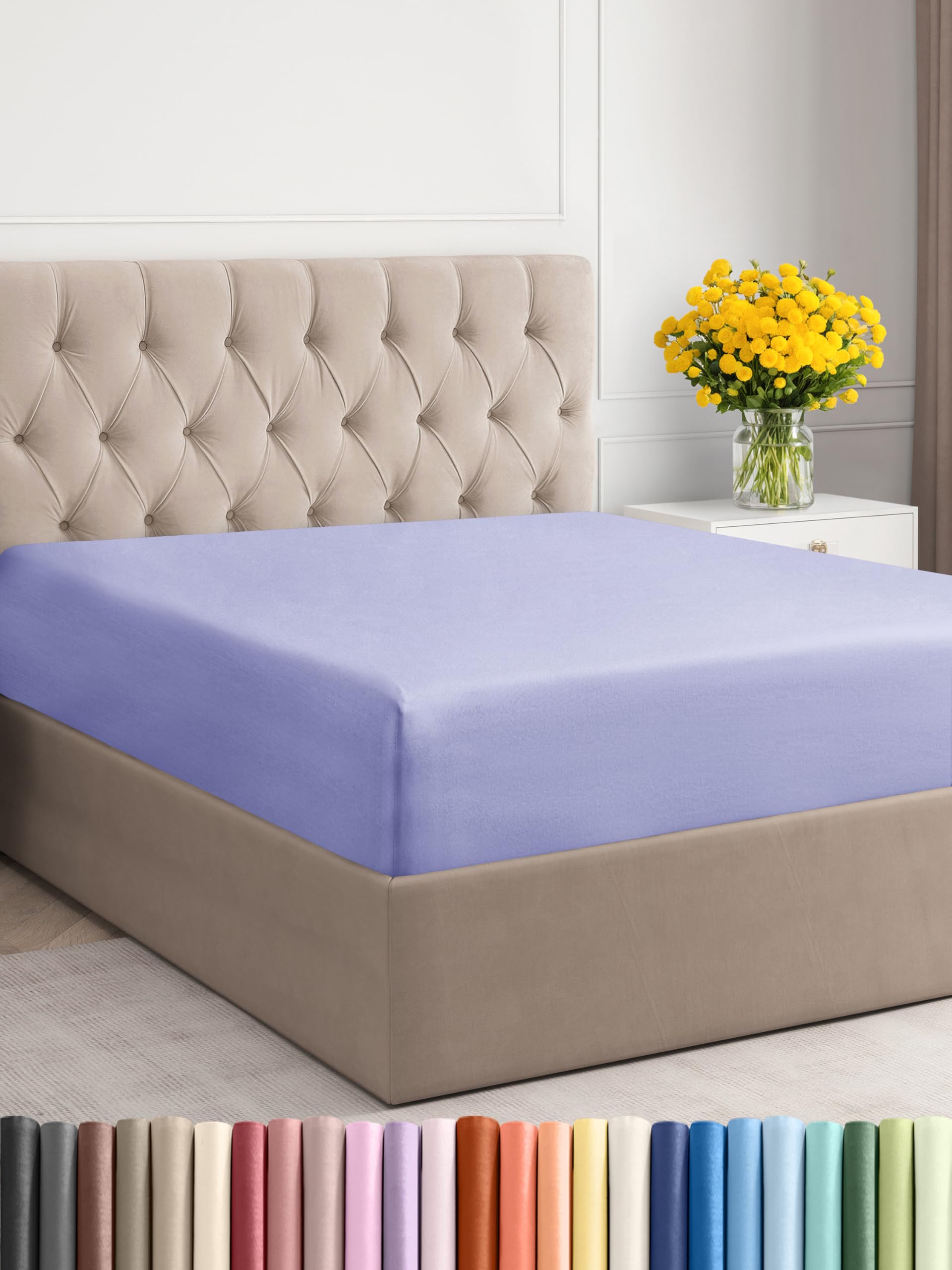 Twin XL Fitted Sheet - College Dorm Room Essentials - Lavender