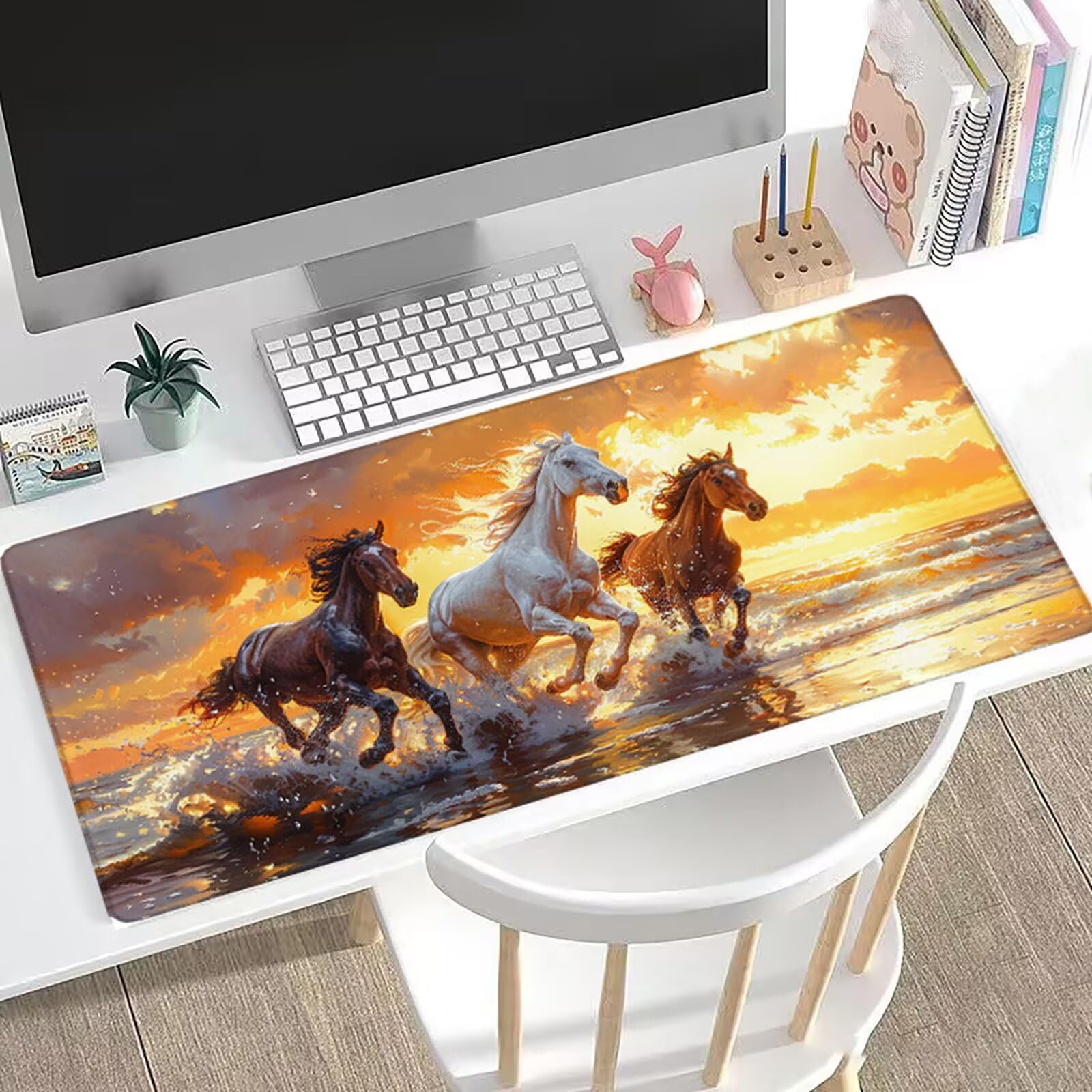 Gamingowa podkładka pod mysz, brązowa, XXL, 120 x 60 cm, podkładka pod mysz, podkładka na biurko, zoptymalizowana precyzja i prędkość, z gumowaną antypoślizgową podstawą, mata na biurko dla graczy