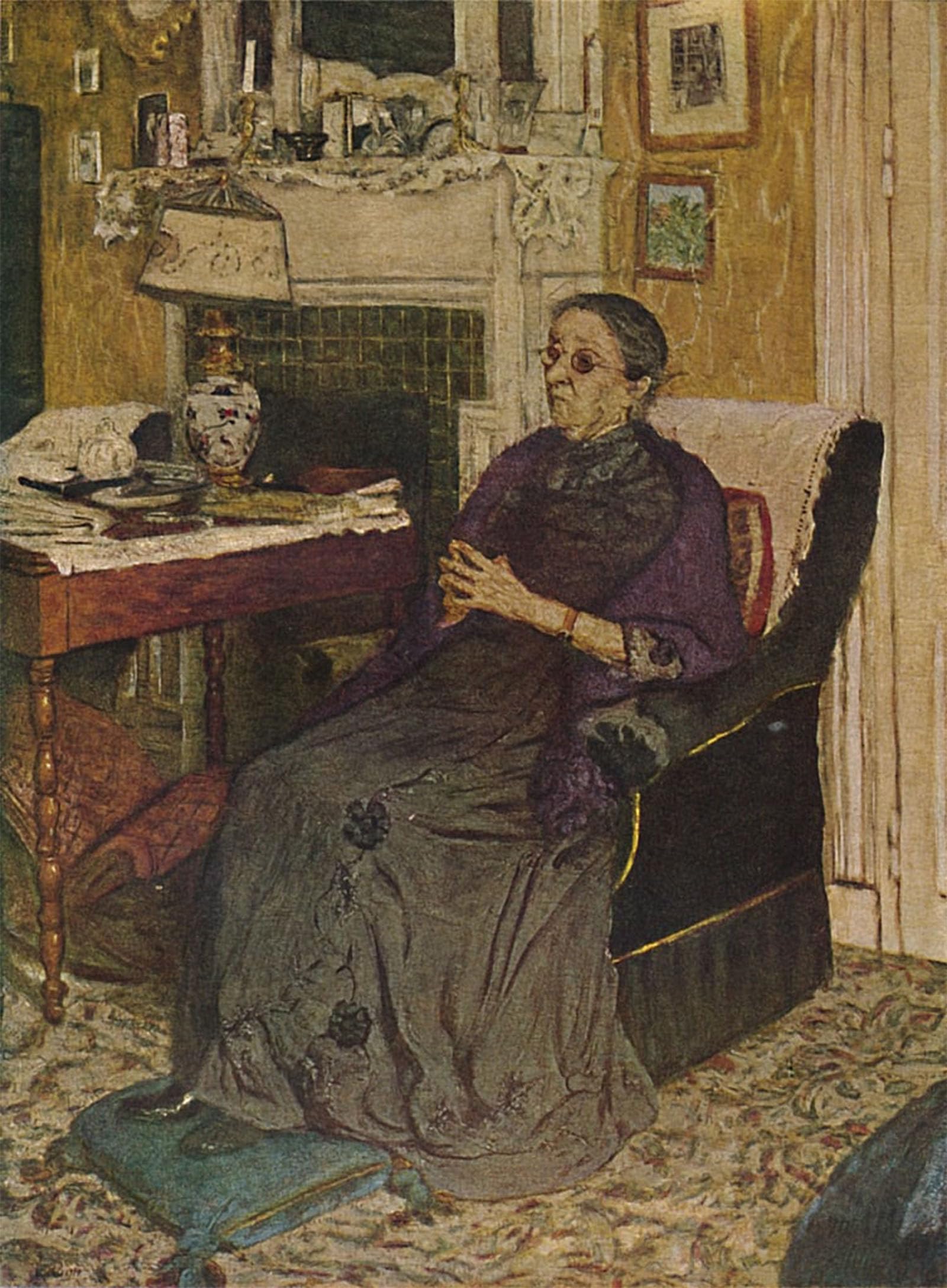 POSTERIIk Vintage Print Pop Art Landscape Artwork Mme Kapferer by Edouard Vuillard Art Prints for Office Home Decor 60x90cm