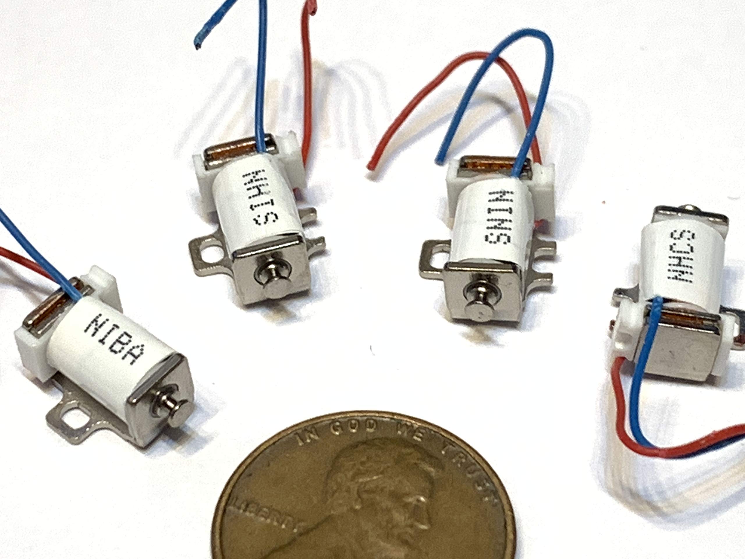 4 Pieces White Linear Suction Electromagnet small Solenoid Pull Micro push A15