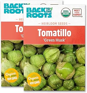 100% Organic Heirloom Seeds - Tomatillo (Green Husk) Value Pack