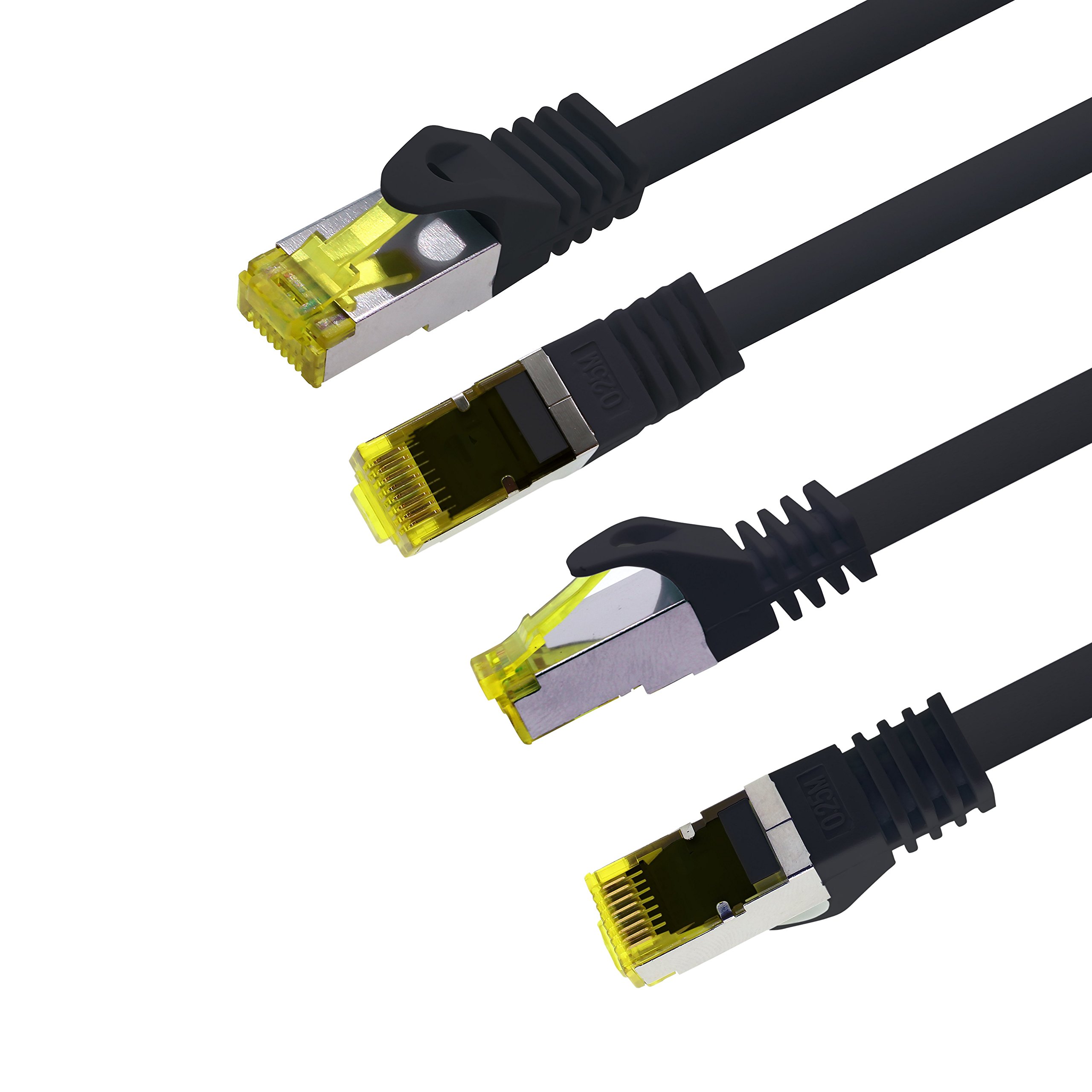 1aTTack.de 1aTTack.de Cat7 Cat 7 10GB/s SFTP Network Cable - 1x 15m - RJ45 Ethernet LAN DSL Router Modem - Black in use