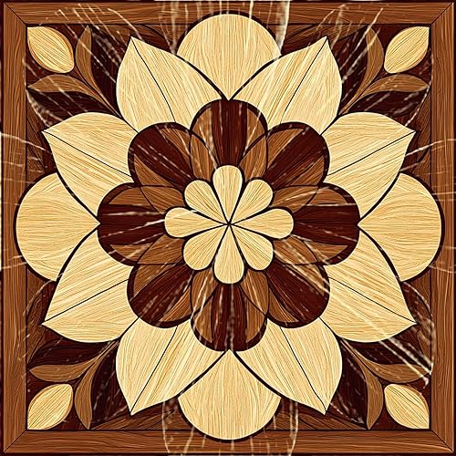 Miniatura 11 de IVN 10 PIEZAS 30x30 Centímetros Azulejos de Despegar y Pegar Retro Circulares Coloridos Adhesivos Autoadhesivos de PVC Vinilo Pegatinas para Retro