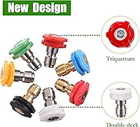 Vista 7 de JOEJET Boquilla turbo para lavadora a presión, boquilla giratoria para lavadora a presión con conexión rápida de 14 pulgadas, 7 puntas de boquilla