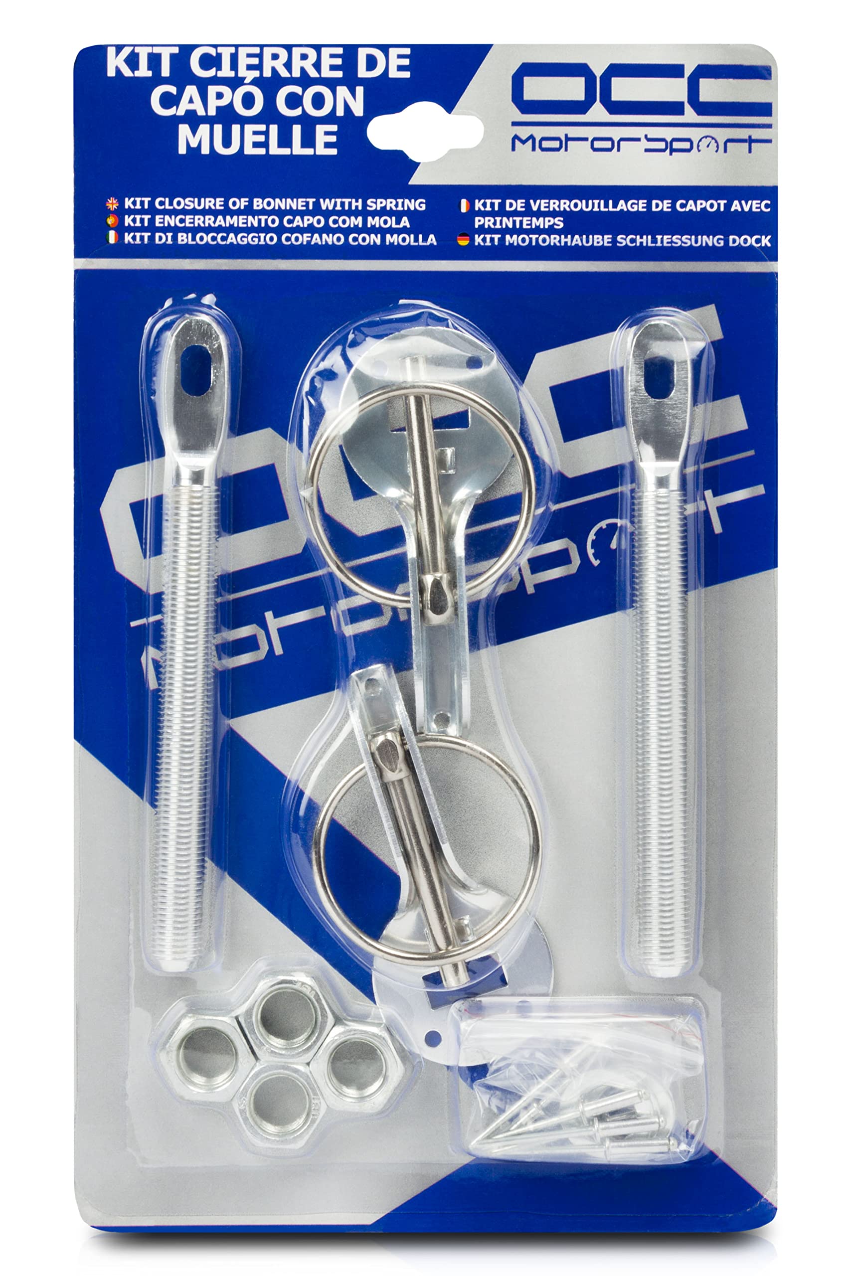OCC MOTOR SPORT Argento Kit Chiusura Del Cofano Con Molla