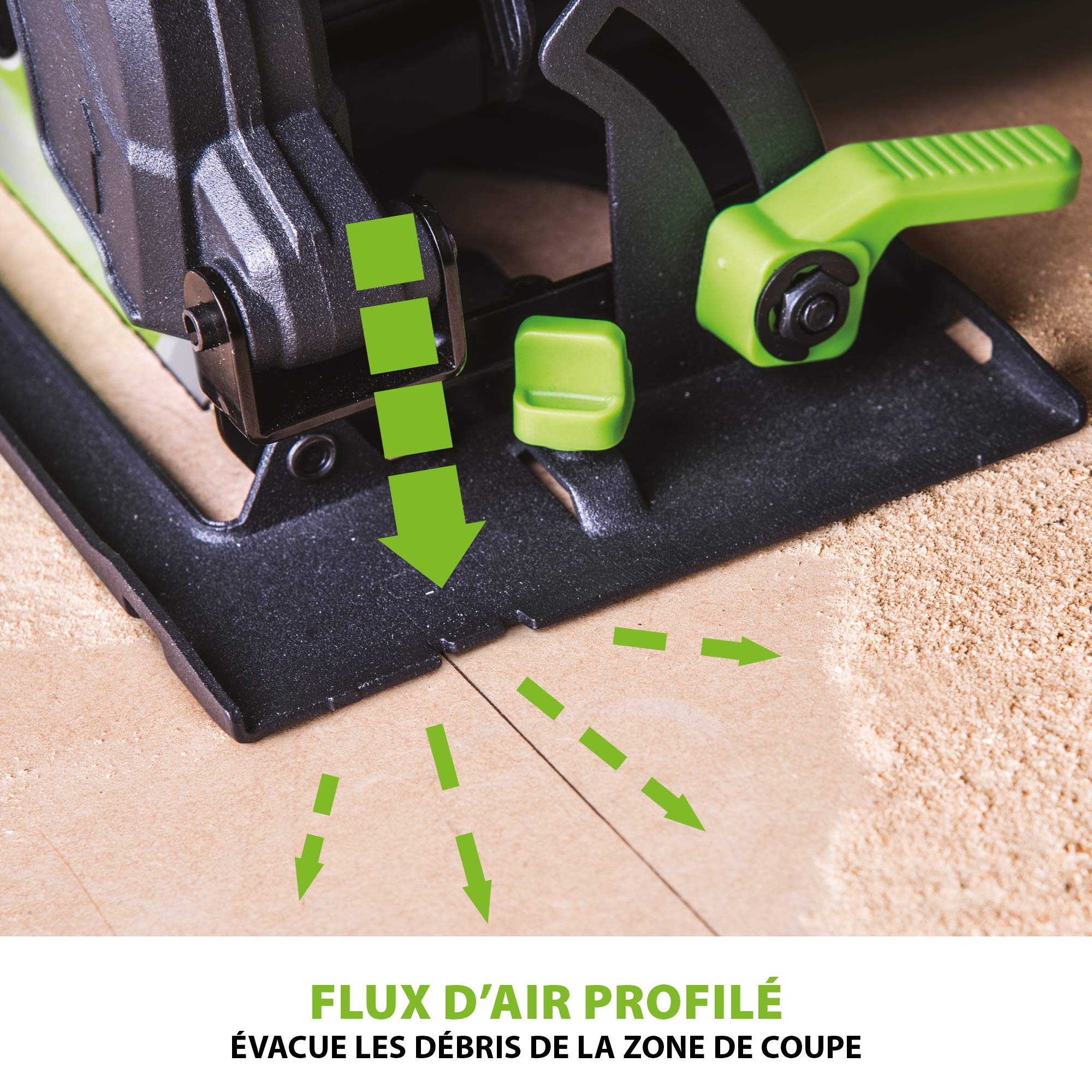 Evolution Power Tools F165CCSL Scie Circulaire Multi-Matériaux, Découpe l’acier, l’aluminium, le bois clouté, le plastique et bien plus, 165 mm (230V)