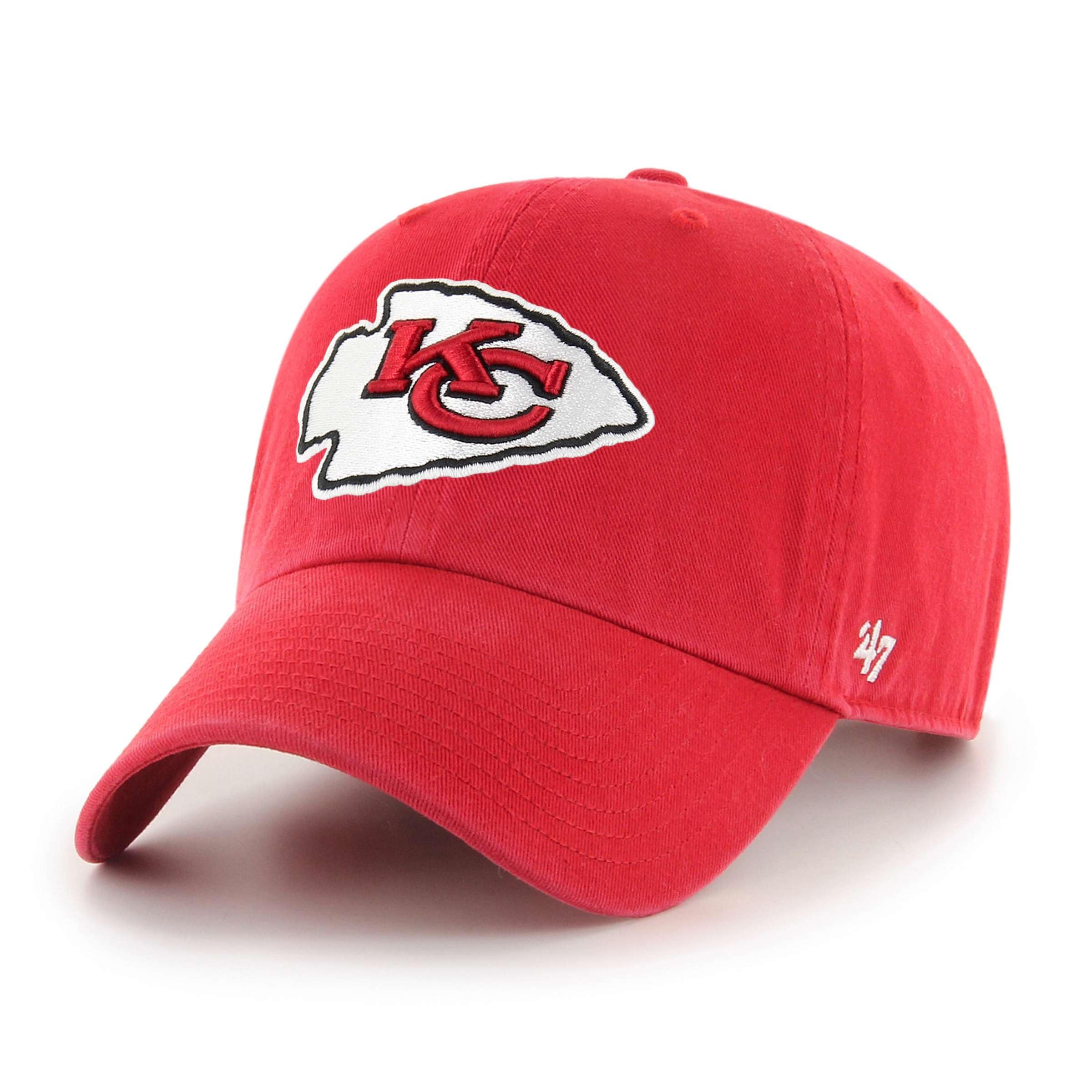 47 Brand Kansas City Chiefs Clean Up Adjustable Hat - Red