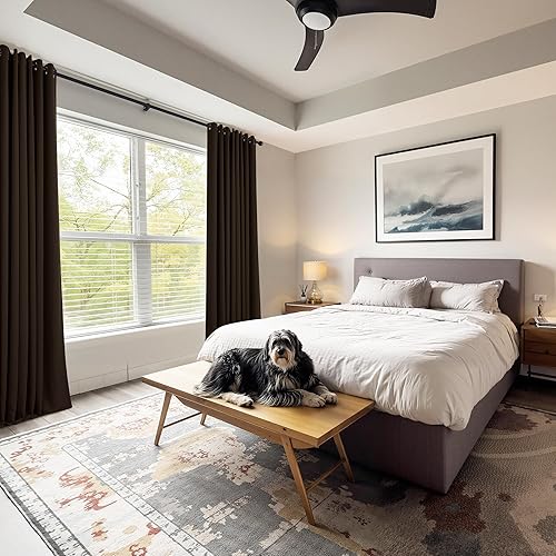 Miniatura 6 de PONY DANCE Juego de 2 paneles de cortinas opacas pequeñas de 36 pulgadas, cortinas cortas para oscurecer la habitación, cortinas de café con