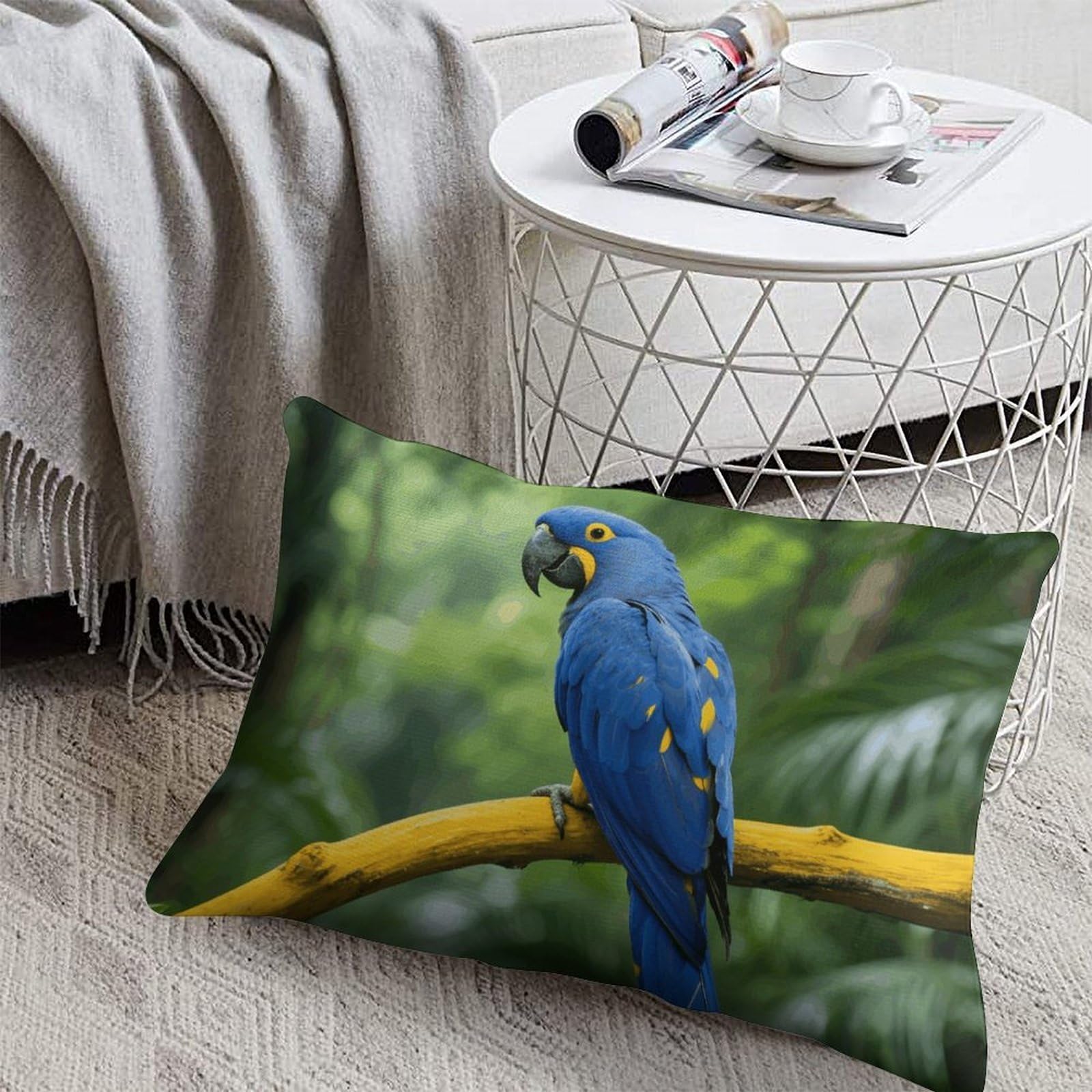 FodPand Decorative Throw Pillow Covers 8x12 Short Plush Bird Body Pillowcase Cushion Cases with Invisible Zipper Rectangle Lumbar Pillow Shells for Sofa Couch Chair Bed Home Decor