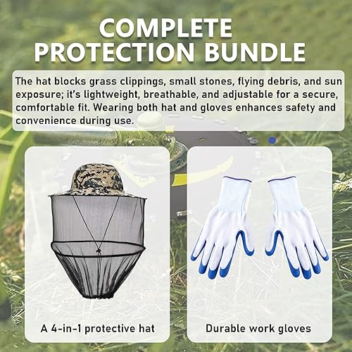 Miniatura 5 de Juego de 2 cuchillas redondas de acero al carbono de 9 pulgadas x 20T, adaptador universal con 3 limas redondas, sombrero y guantes, compatible con