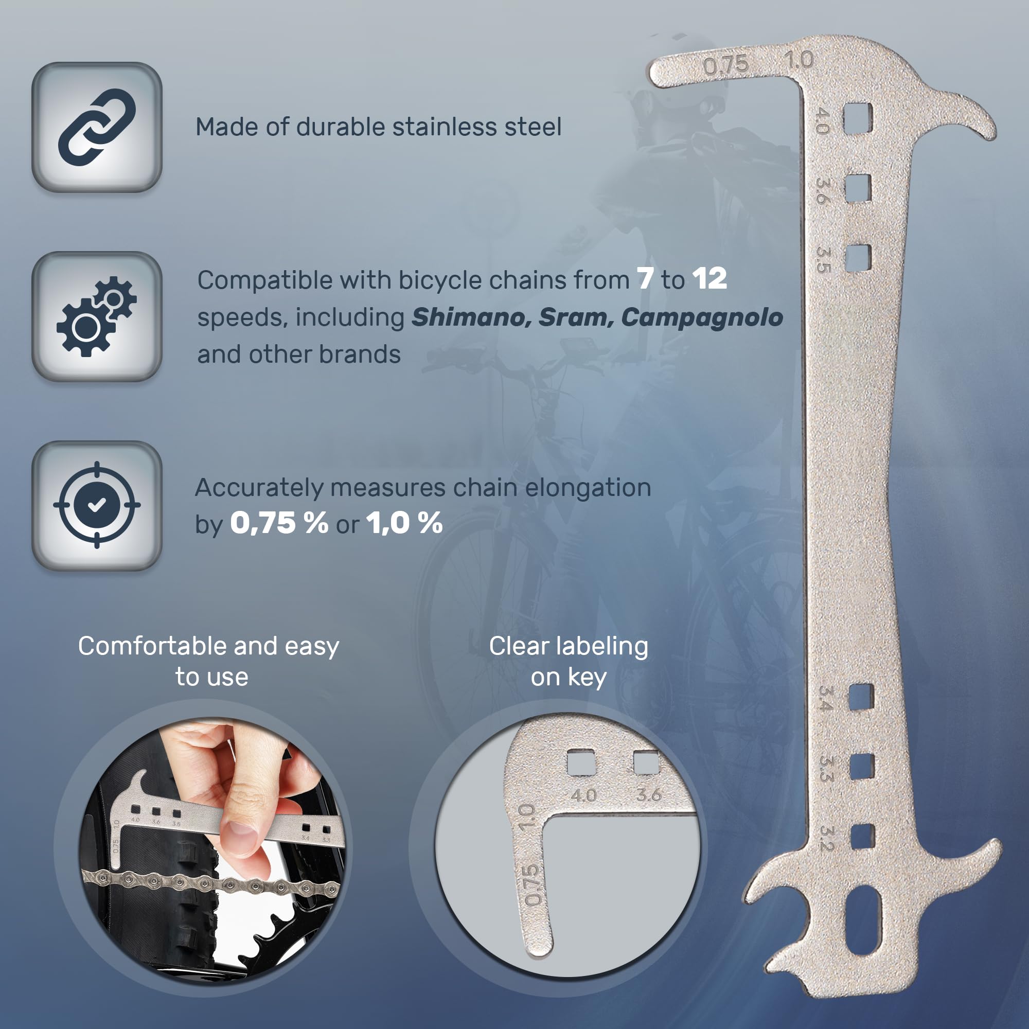 Optio Cycle Chain Wear Tool - Image 3