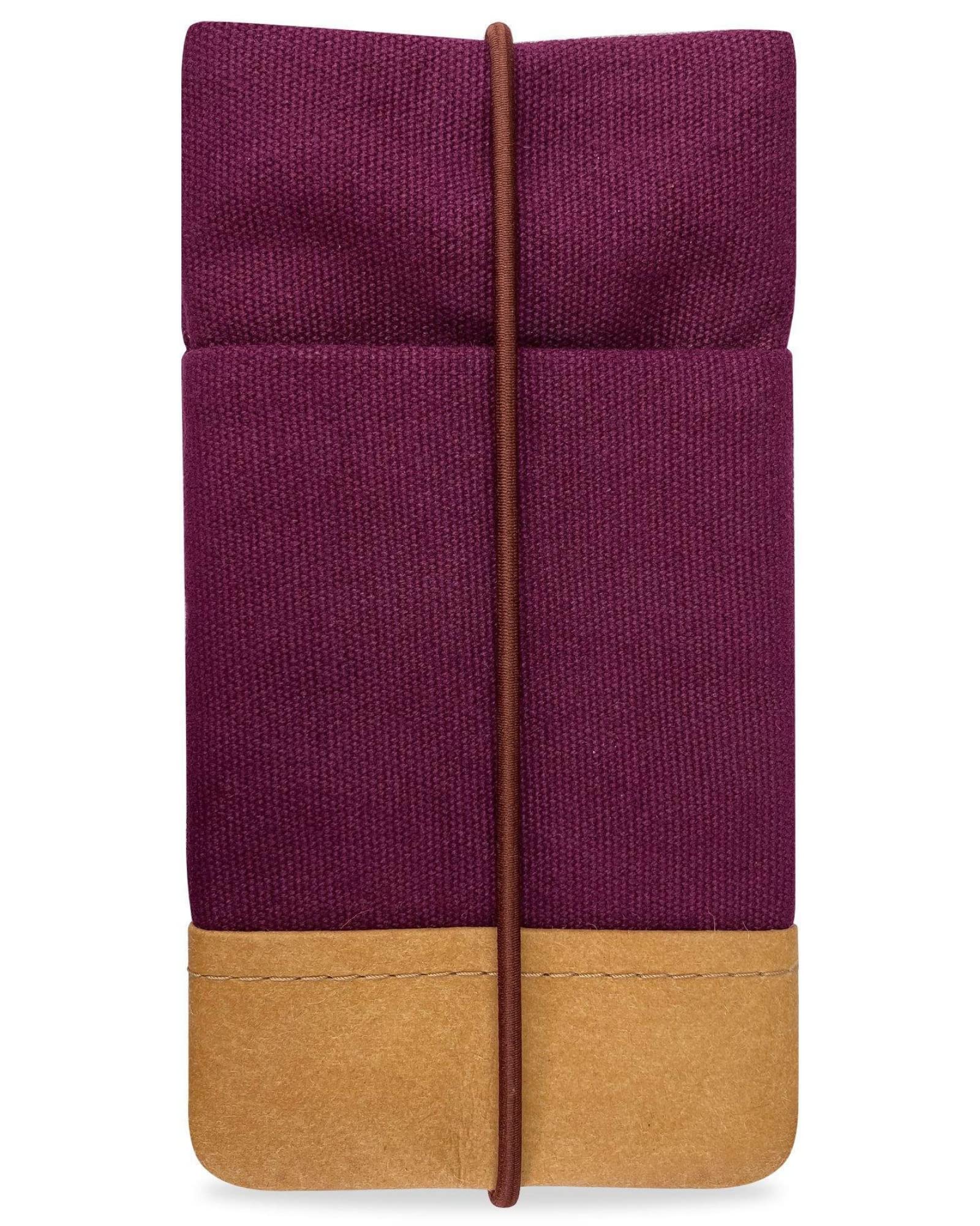 Moin Padded Cotton Phone Sleeve with Rubber Closure - Handmade Case for iPhone 13/14/15 Pro Max, iPhone 13/14/15 Pro, iPhone 13/14, Galaxy S22 Ultra, Other (6.1-6.9 inches) (Berry)