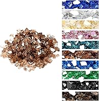 Vista 13 de Onlyfire Vidrio ignífugo de 10 libras para fogata de propano y chimenea de gas, rocas de vidrio reflectantes de 1/2 pulgada para mesa de hoguera