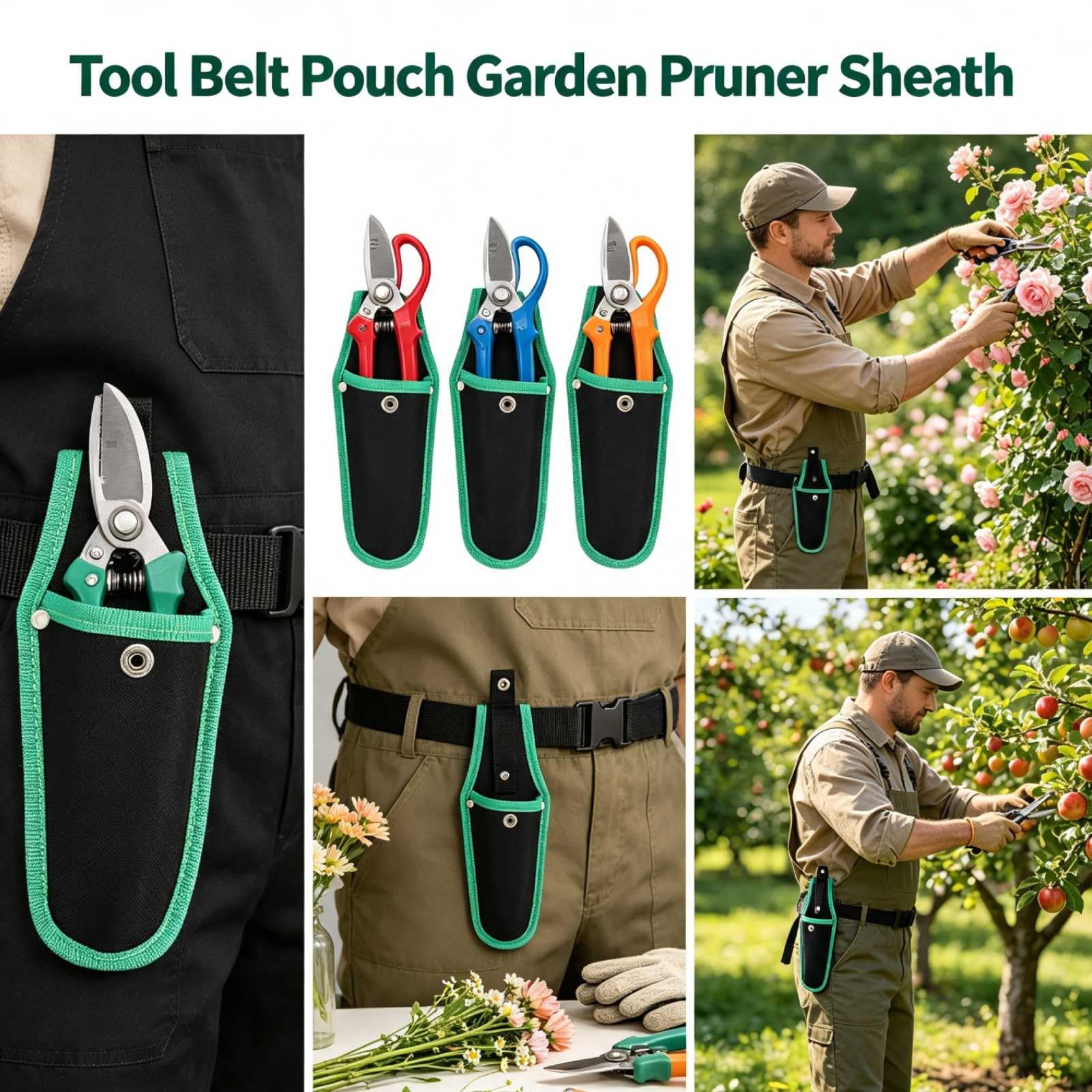 Custodia per Pinze Fondine, Borsa portautensili portatile con fibbia di sicurezza, Tasche porta utensili da cintura per cesoie da potatura sospese