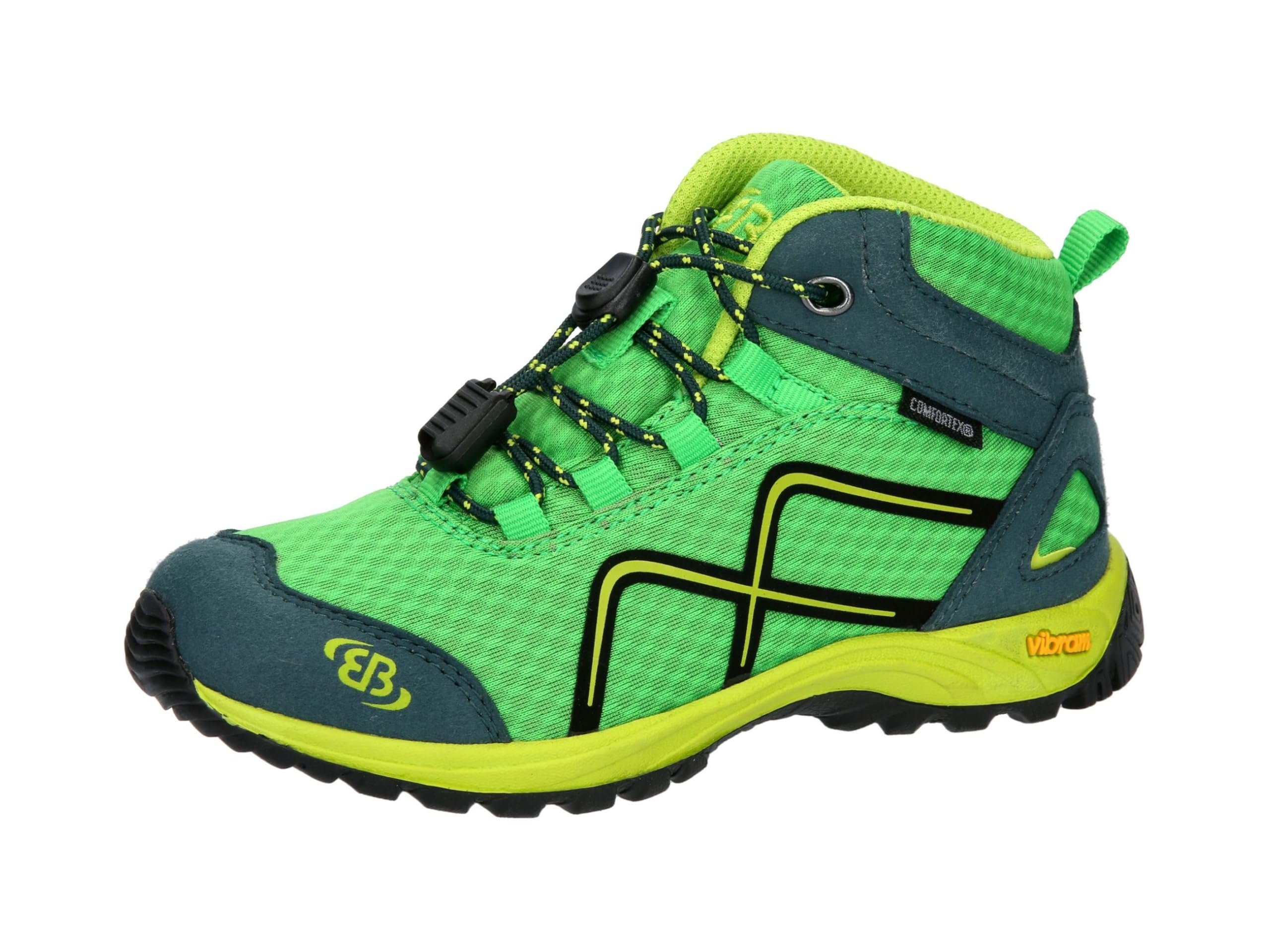 Brütting Girls' Guide High Trekking & Hiking Boots, Green Lemon Petrol, 3.5 UK