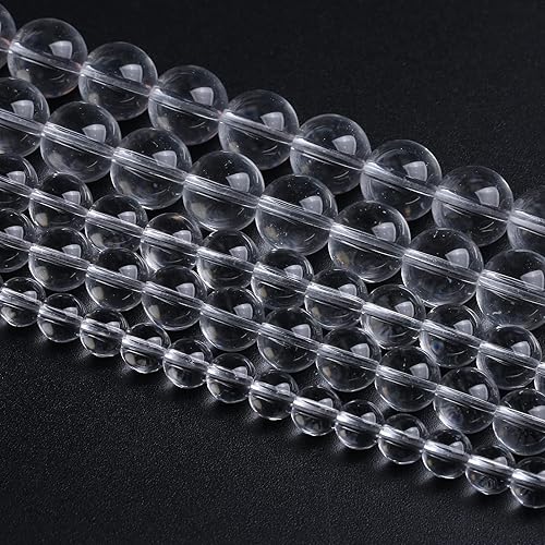 Miniatura 4 de Cuentas sueltas espaciadoras de vidrio limpio de 0.394 pulgadas para hacer joyas, pulseras y collares