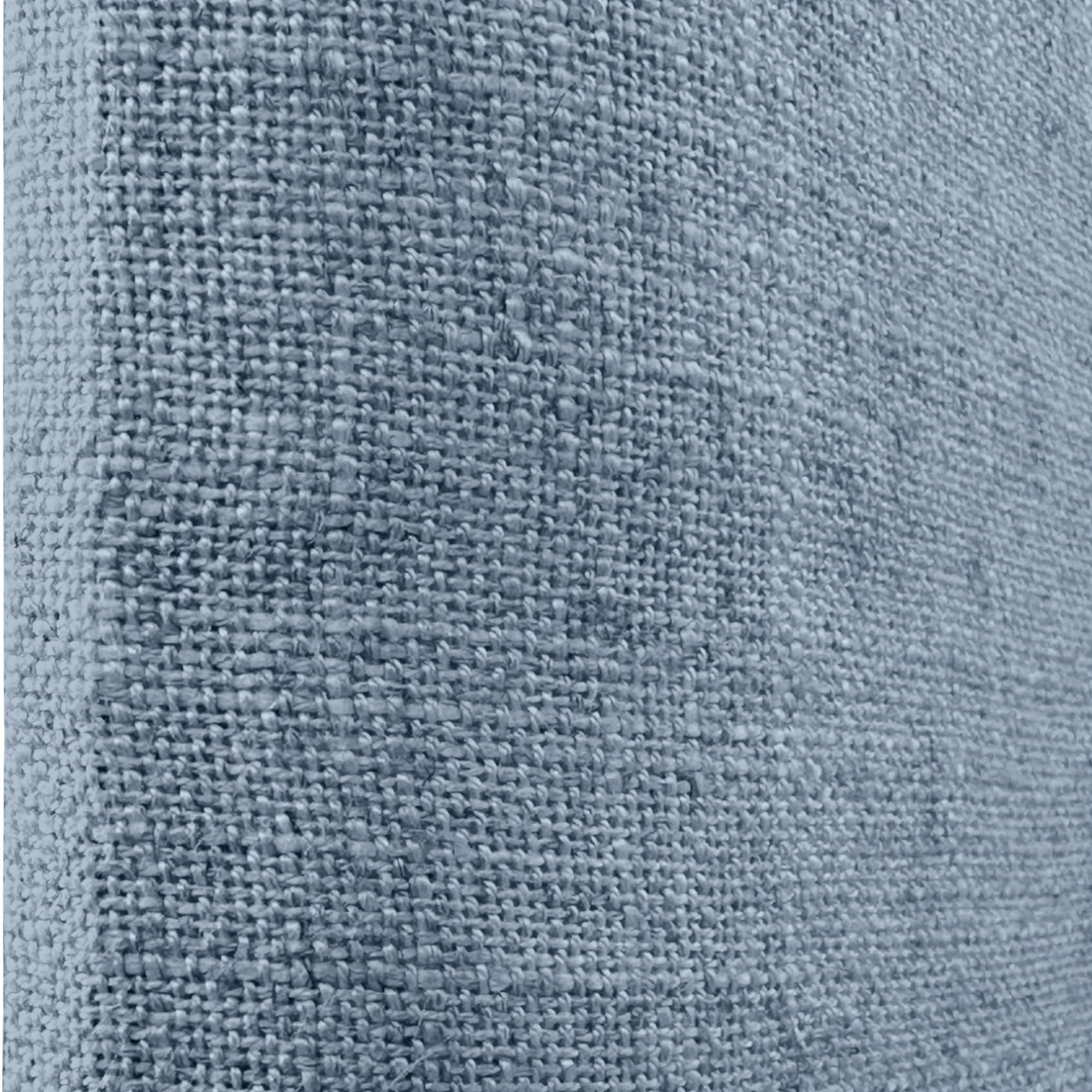 DHOME Testiera Imbottita Liscia Arrotondata in Lino Naturale con Gambe per Parete Acustica Testate Letto Fonoassorbenti Camera da Letto (Blu, 110cm)