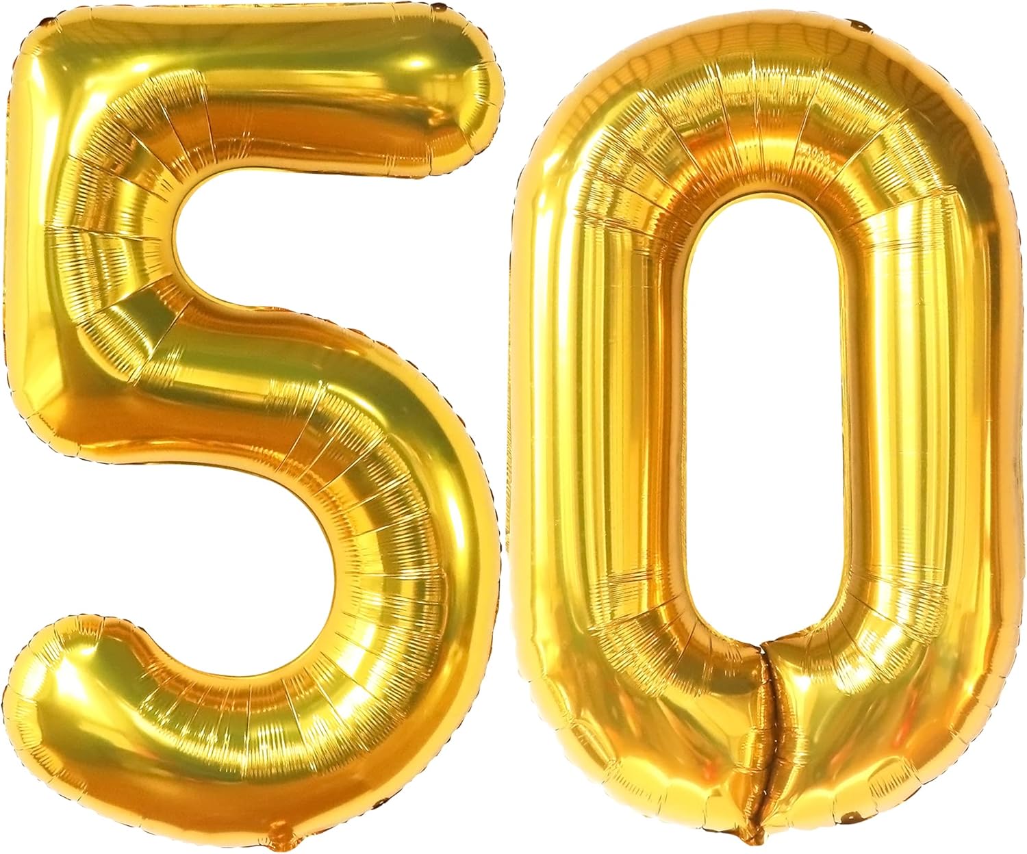 KatchOn, Giant Gold 50 Balloon Number - 40 Inch | 50th Balloons, 50th Birthday Decorations Women | 50th Birthday Decorations Men, Fabulous Birthday Decorations | 50th Birthday Balloons for Women
