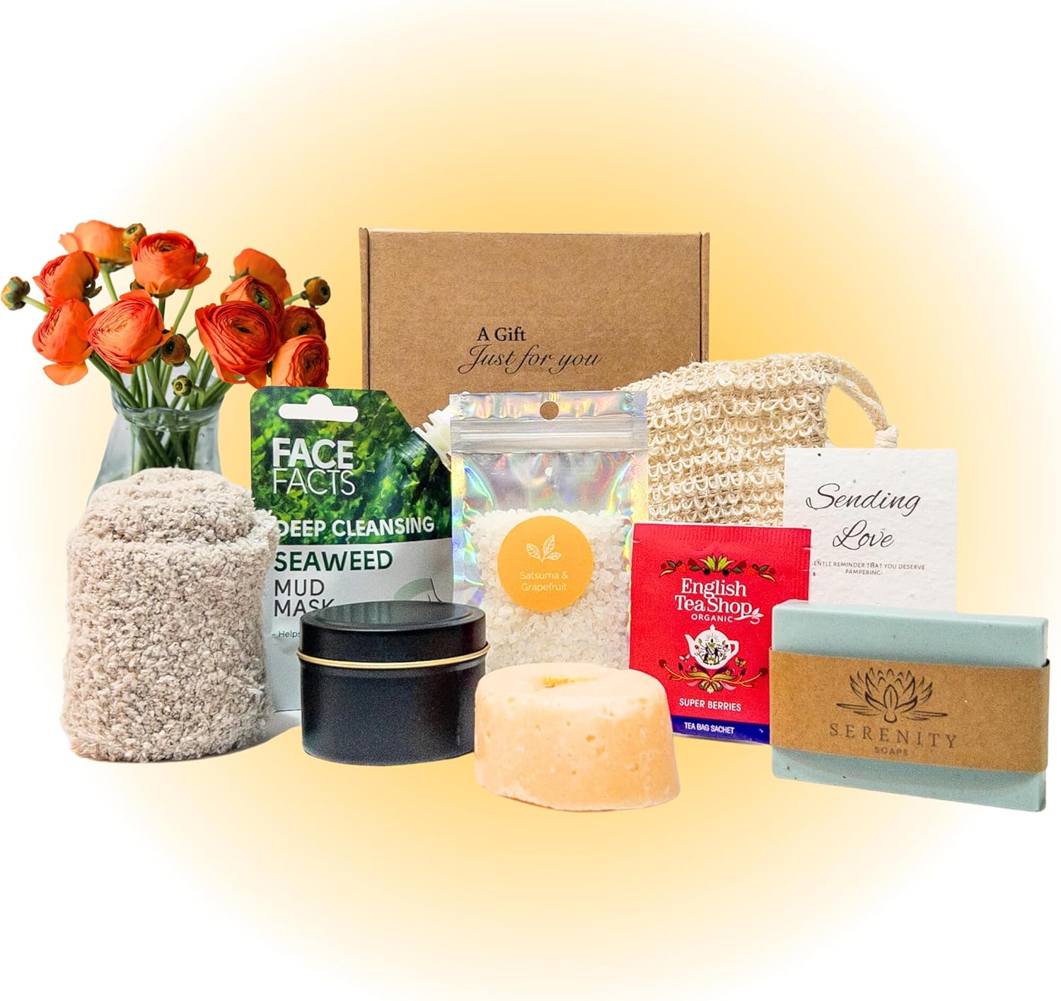 Care Package for Women Relaxing Spa Mandarin & Basil Pamper Hamper
