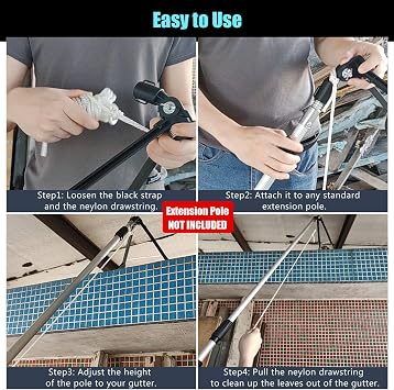 Gutter Cleaning Tools, Cleaning Roof Leaf Tools, Leaf Cleaning Tool, Ground Gutter Cleaner, Roof Gutter Cleaning Tool, Gutter Extension Rain Gutter Cleaners from the Ground