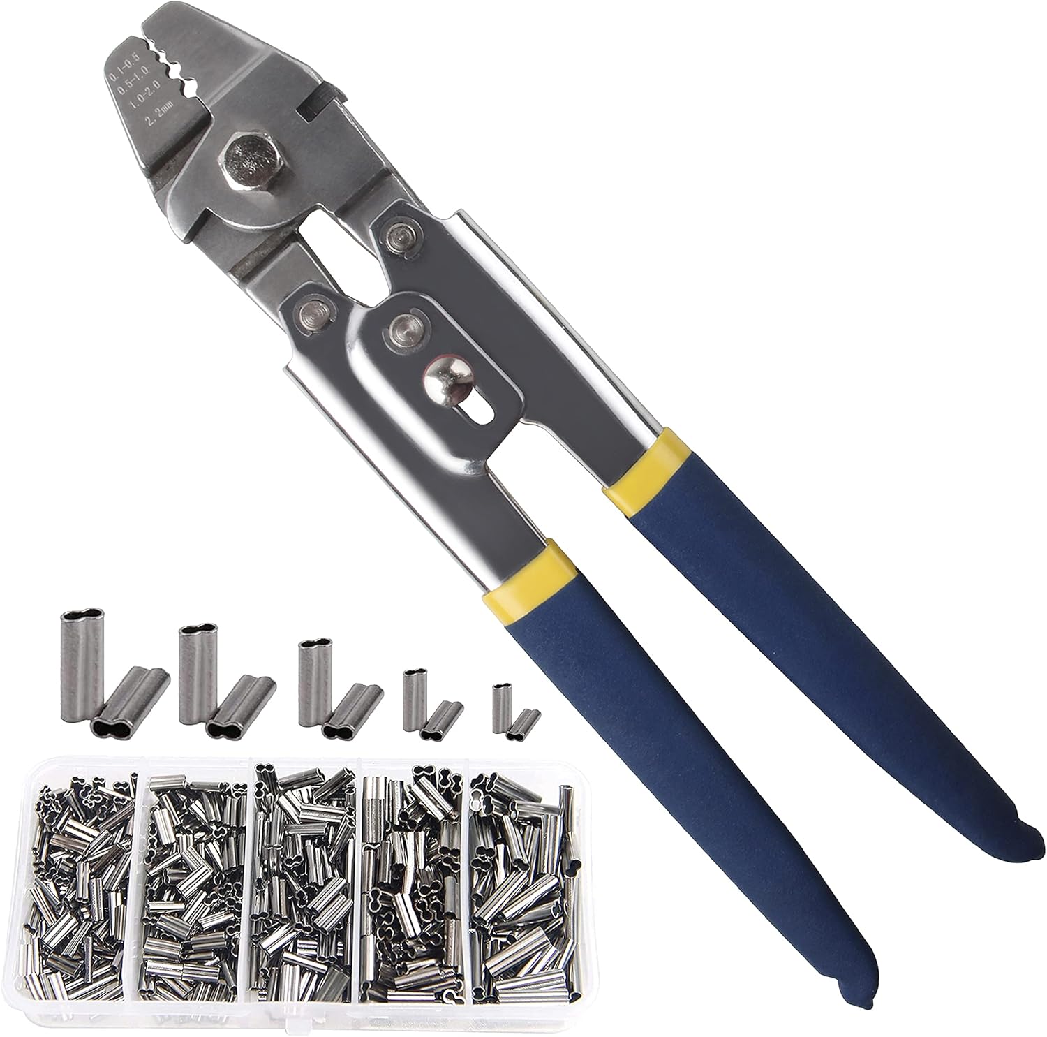 AGOOL Fishing Crimping Pliers Heavy Duty + 300pcs Crimp Sleeves Set