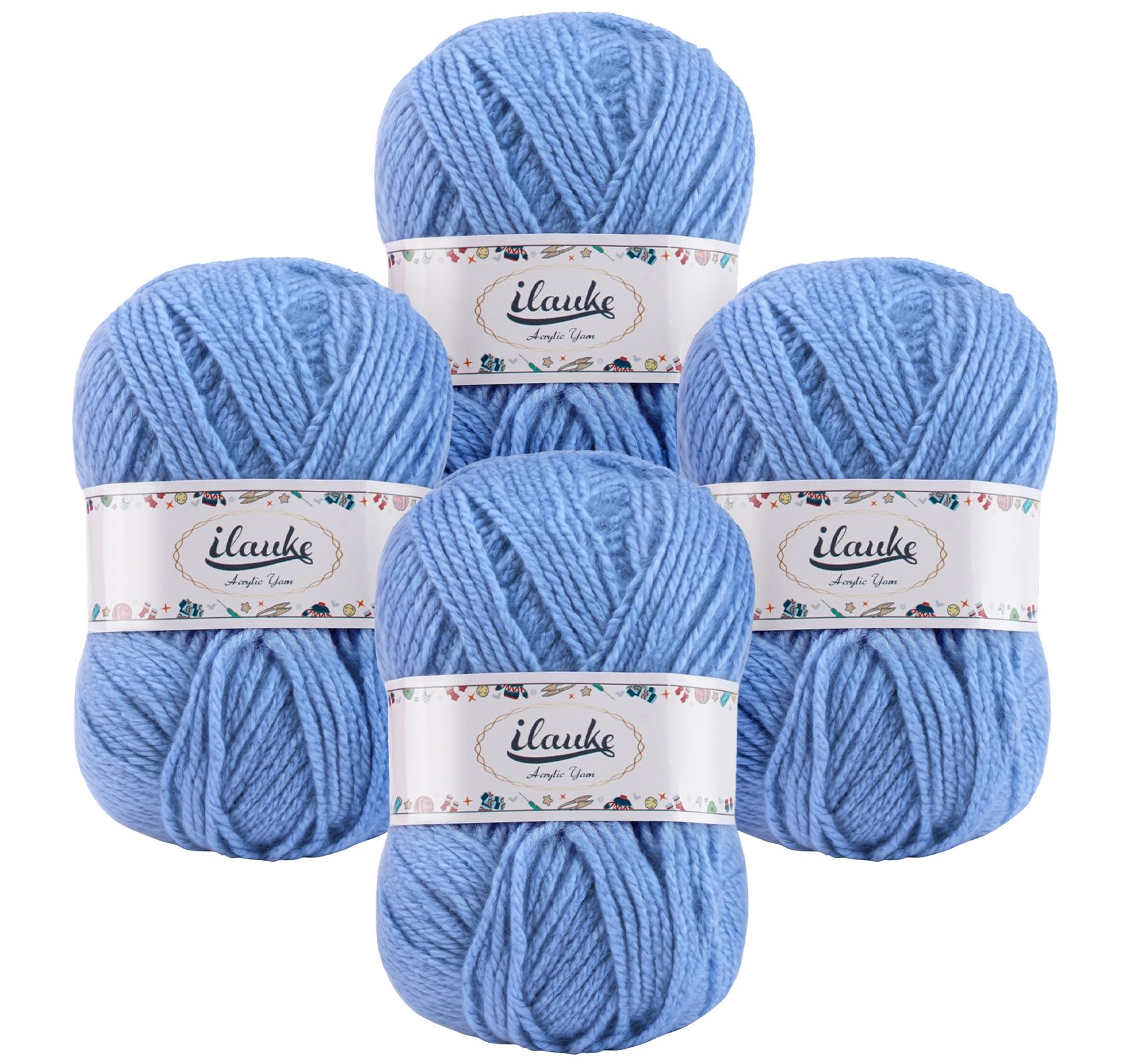 15x20g De Fil Acrylique Pour Le Crochet - 37 Mètres De Fil à Tricoter Doux Pour L'artisanat - Fils Multicolores Pour Crochet DIY Pour Tricot Artisanal, écharpes, Cadeau Pour Débutantes Et Adultes