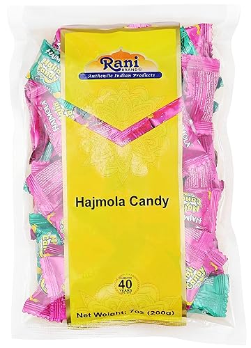 Rani Hajmola Candy 7oz (200g) envuelto individualmente  Indian Tasty Treats  Vegano  Apto para gluten  Sin OMG  Origen indio