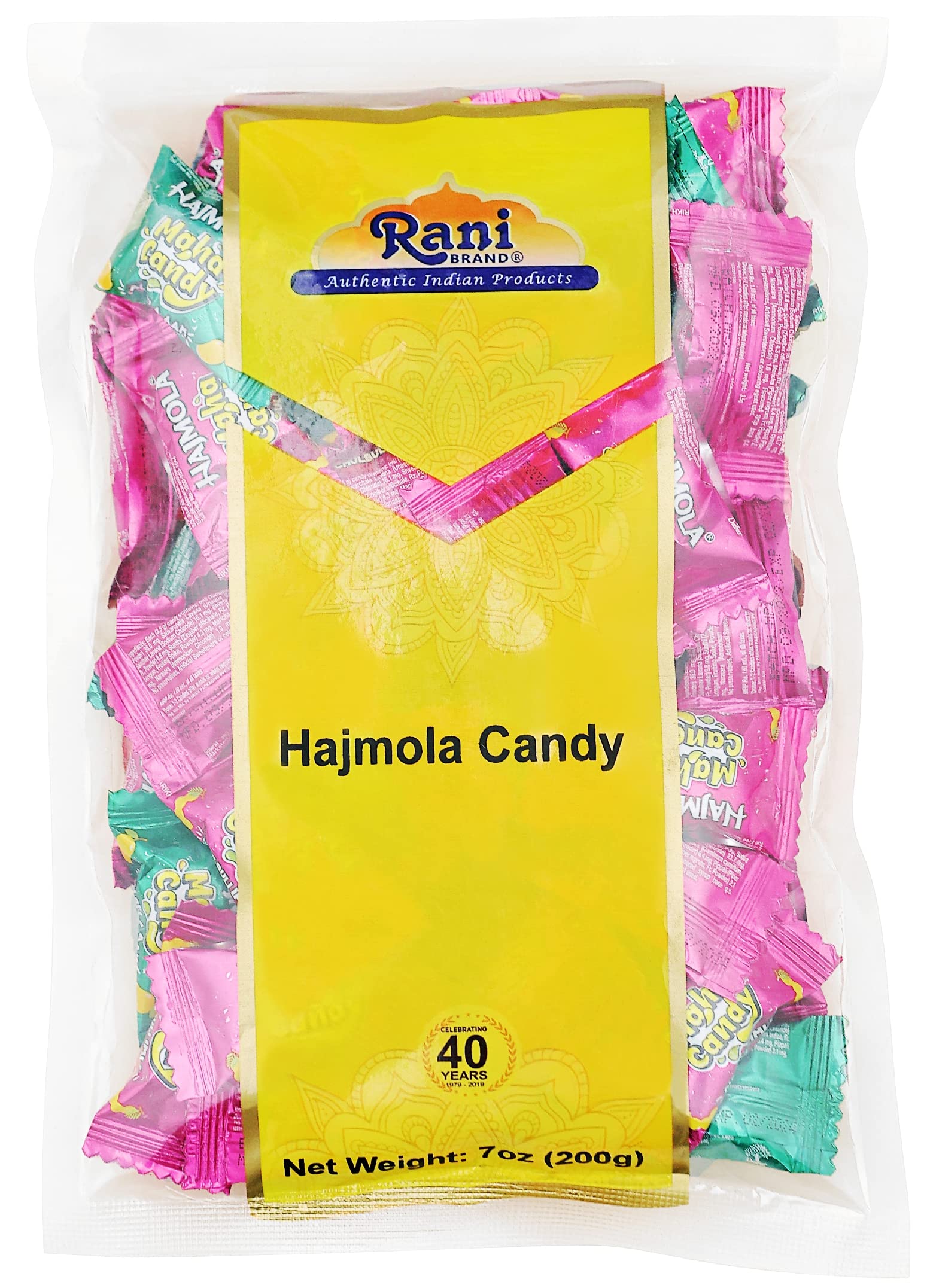 Rani Hajmola Candy 7oz (200g) Individually Wrapped ~ Indian Tasty Treats | Vegan | Gluten Friendly | NON-GMO | Indian Origin