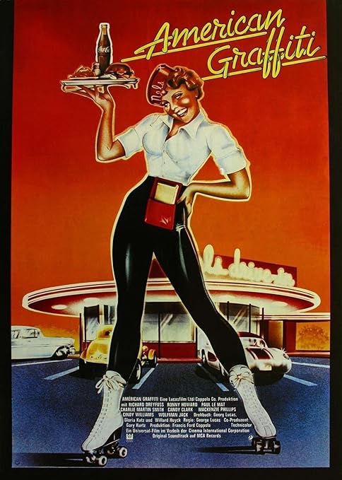 アメリカングラフィティ 1973 映画ポスター 24x36 ポスター イラスト オンライン通販