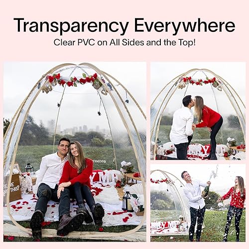 Vista 42 de Alvantor Tienda de campaña desplegable de burbujas – Tienda de campaña de iglú instantánea de 12 x 12 pies – Casa de pantalla para 8 – 10 personas