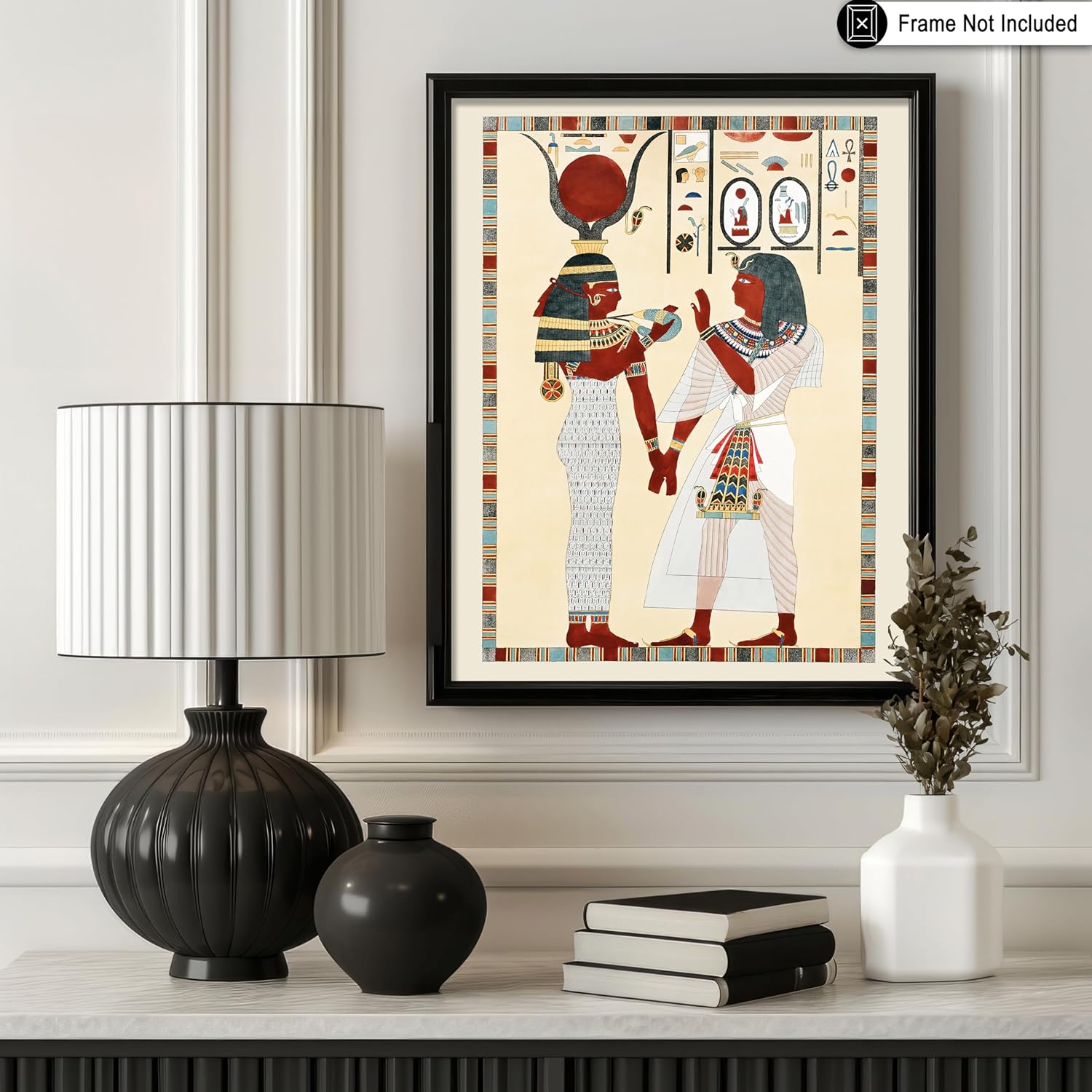 Poster Master Vintage Egyptian Goddess Isis Poster - Retro Ancient Egypt Print - Hieroglyphic Art - Egyptian Art - Gift for Men & Women - Decor for Library, Office or Dorm - 16x20 UNFRAMED Wall Art