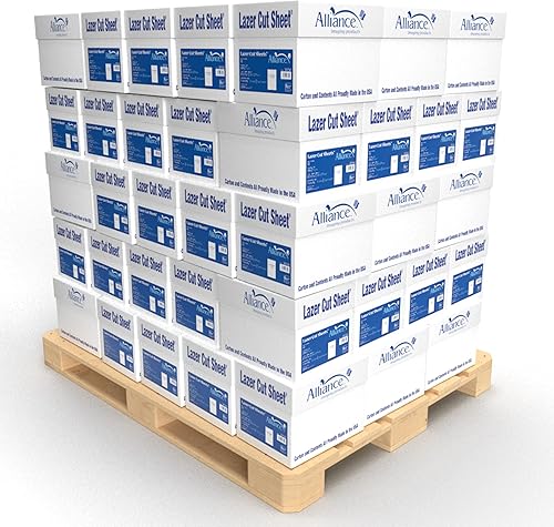 Hoja de corte láser perforada de Paper Alliance de 8.5 x 11 pulgadas, 20 libras, 92 brillantes, fabricada en los Estados Unidos (3.5 desde abajo, disponible en Yaxa Colombia