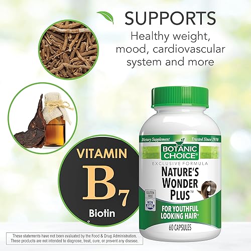 Miniatura 4 de Botanic Choice Nature's Wonder Plus-Ashwagandha, Biotina, Inositol, Fo-ti Polvo - 60 Cápsulas
